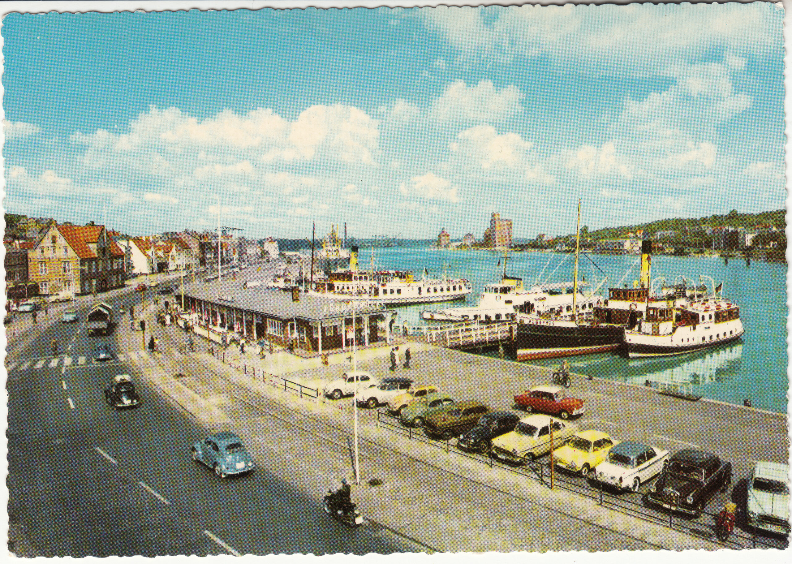 0.706- 4 Kruger Postcard Germany Flensburg