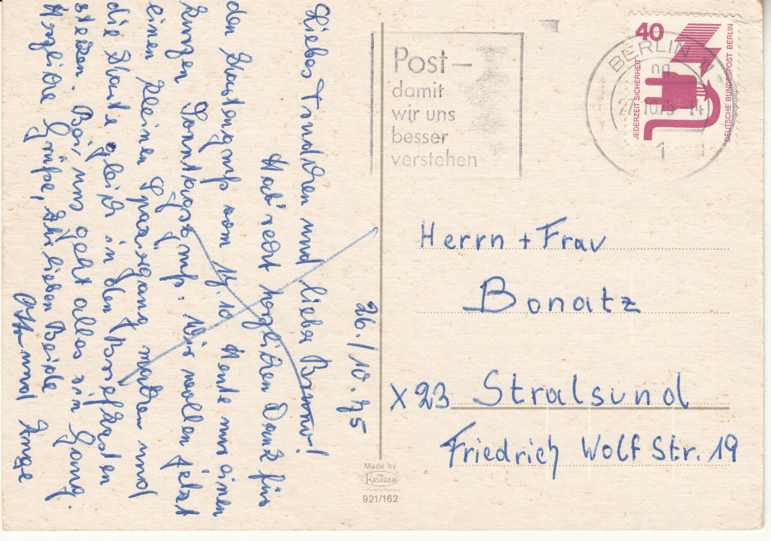0.921-162 Kruger Postcard Germany Berlin_0001