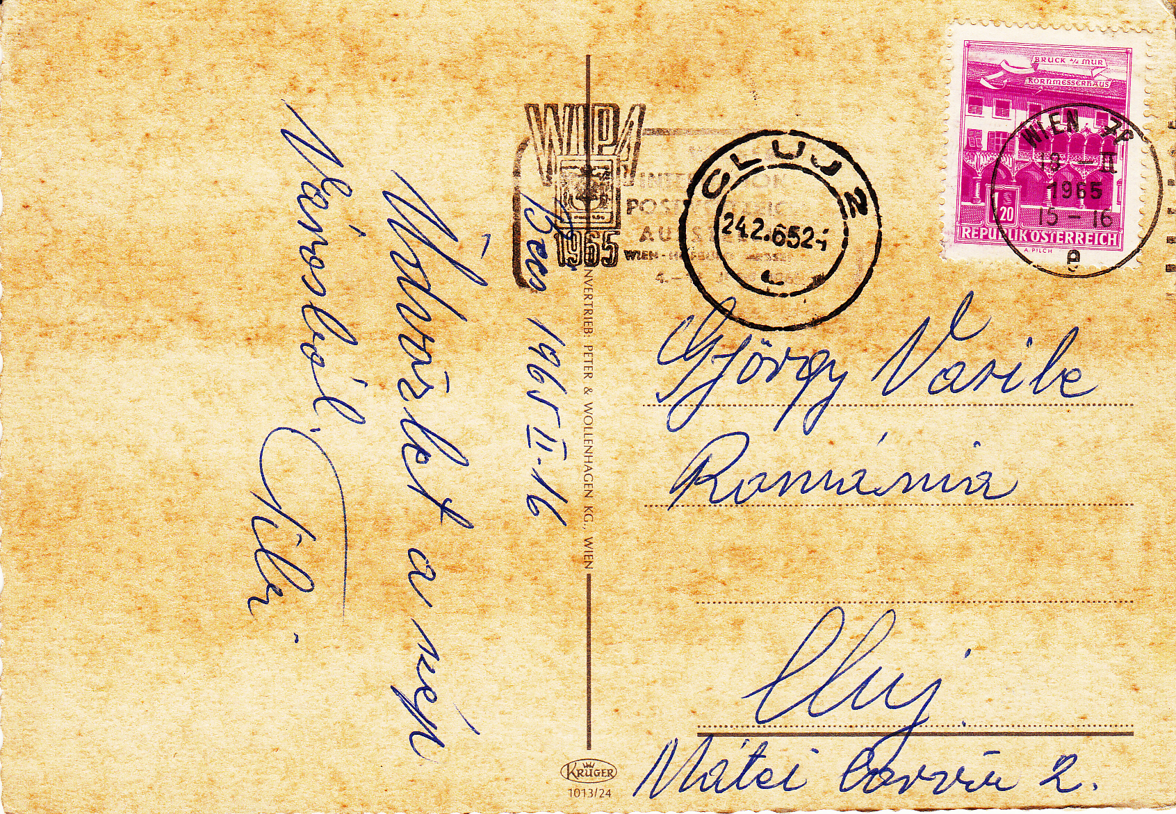 1.013- 24 Krüger Postcard Austria Wien_0001