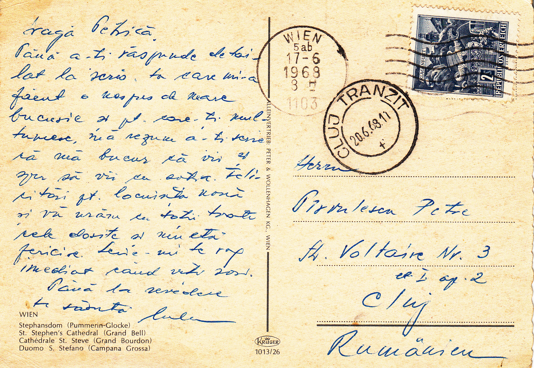 1.013- 26 Krüger Postcard Austria Wien_0001