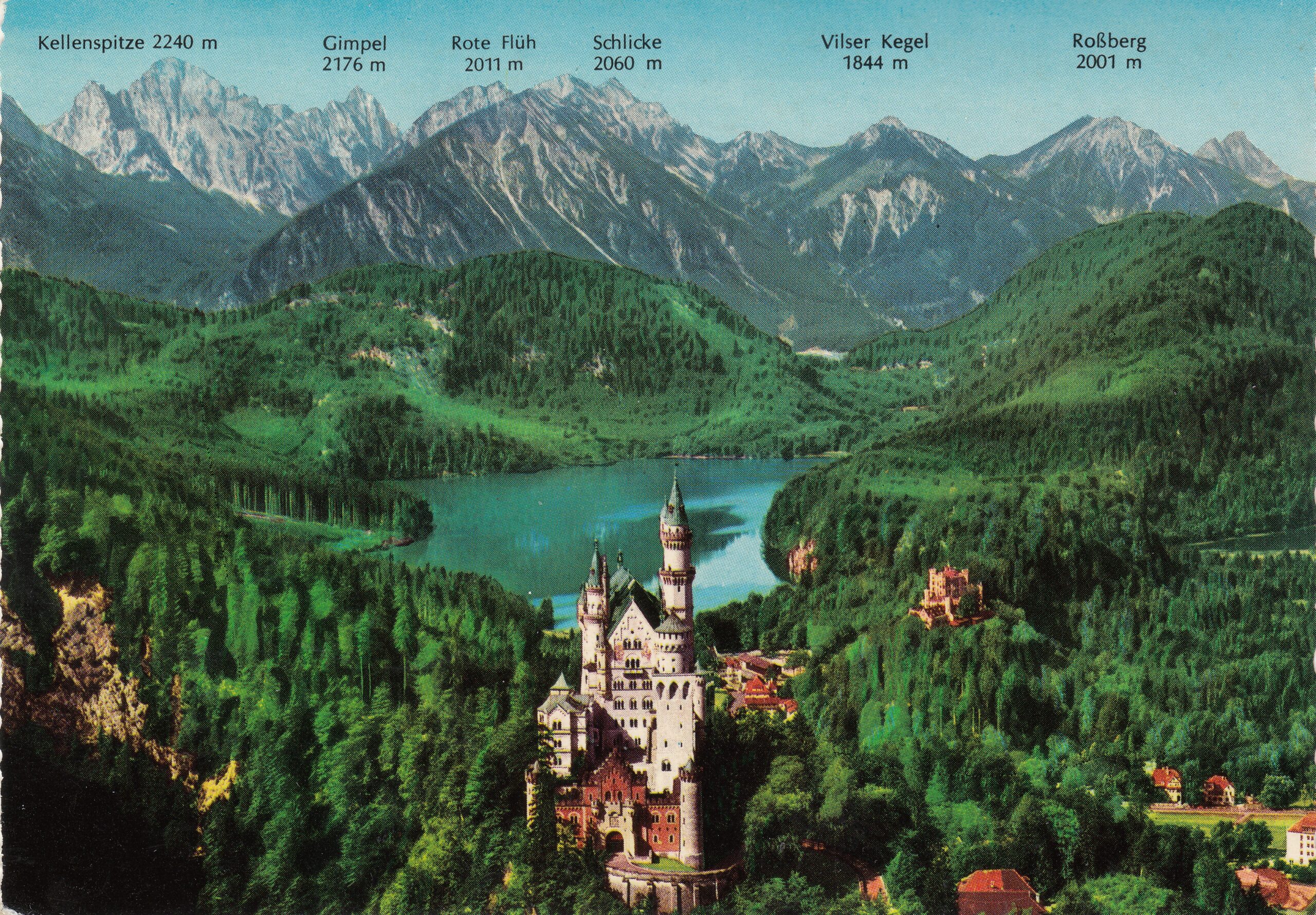 1.195- 6 Kruger Postcard Germany Bayerische Königsschlösser