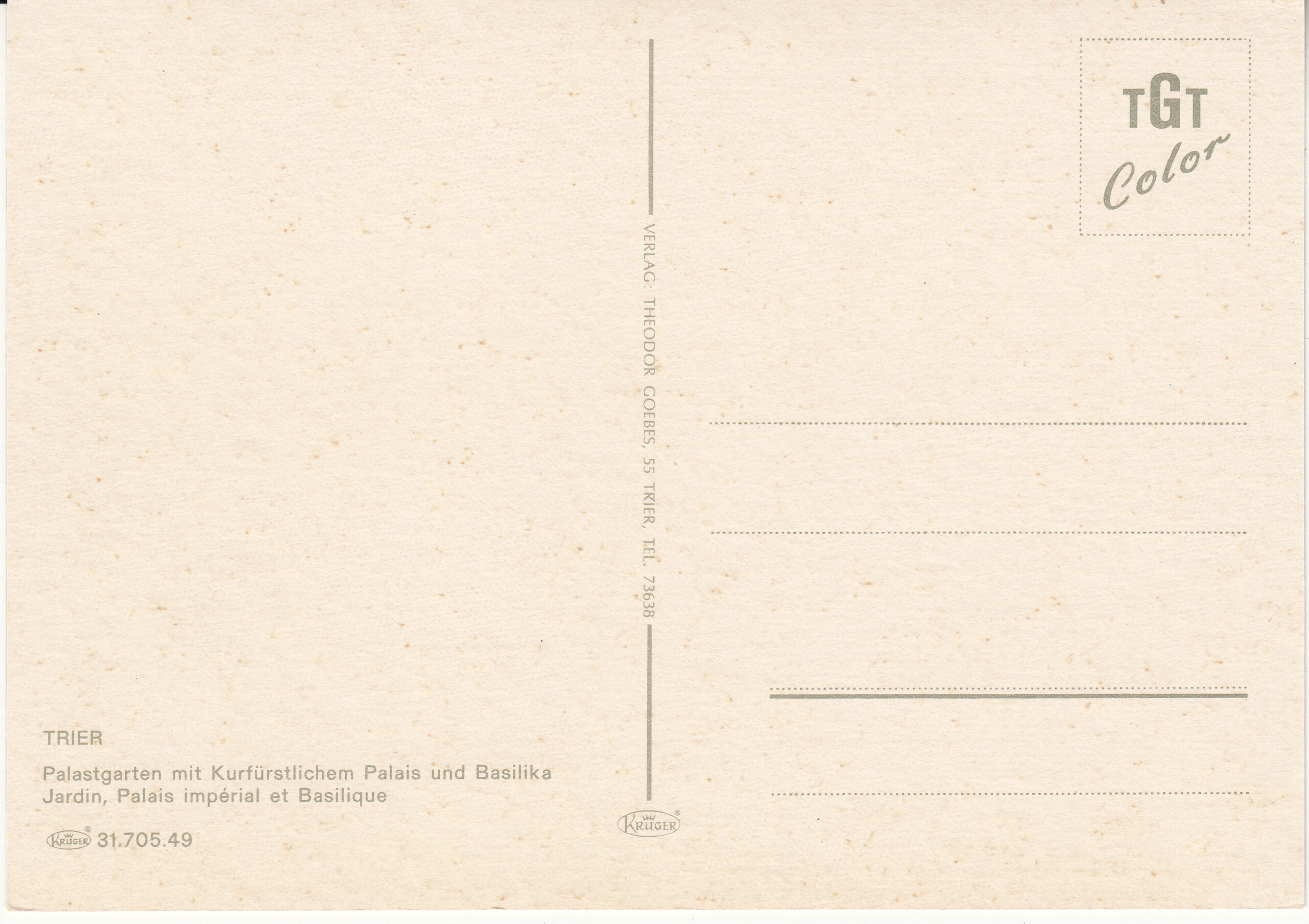 0.705- 49.31 Krüger Postcard Germany Trier_0001