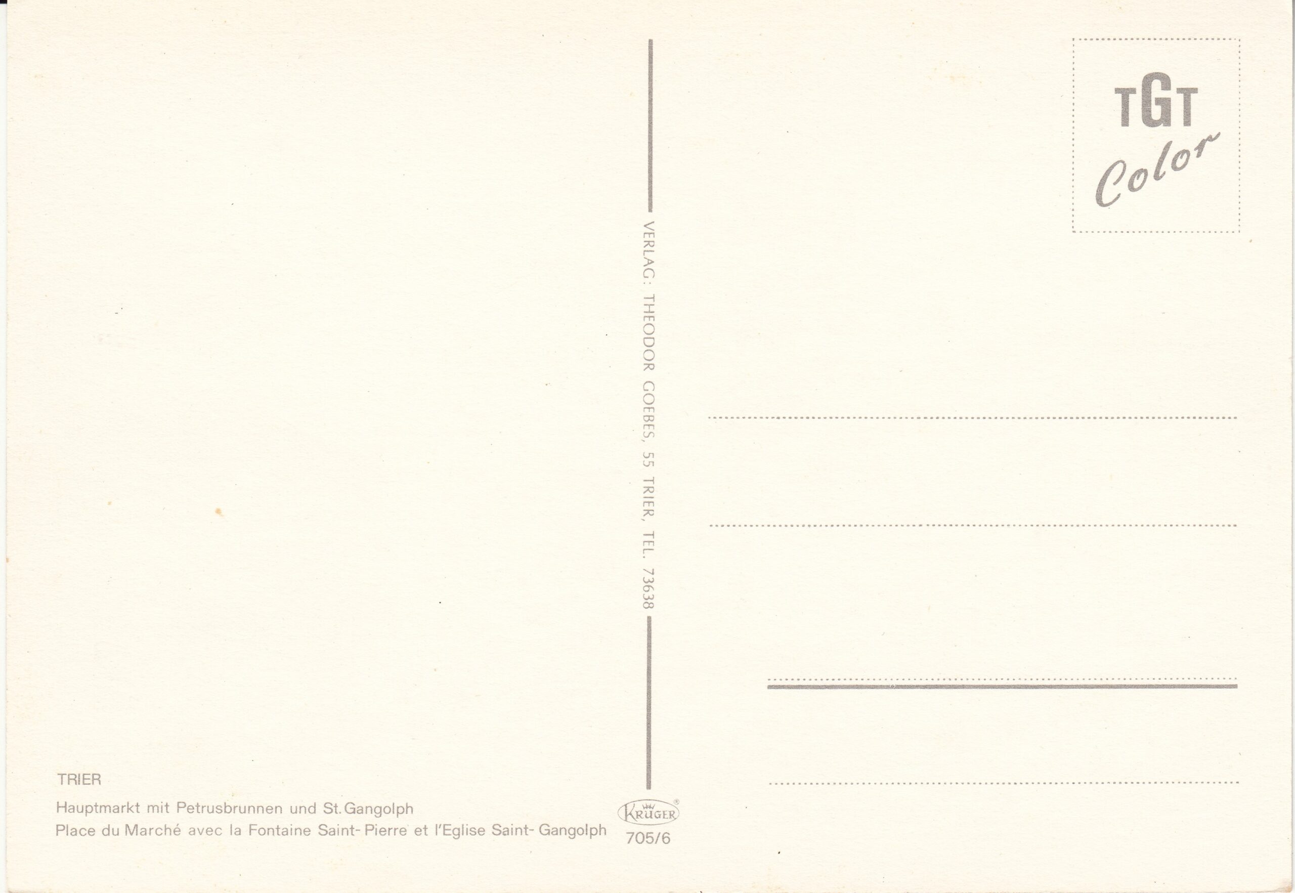 0.705- 6 Krüger Postcard Germany Trier_0001