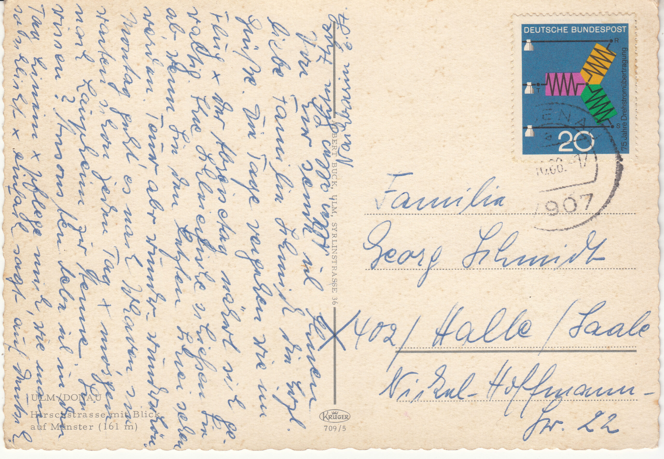 0.709- 5 Germania Krüger Postcard Germany Ulm_0001