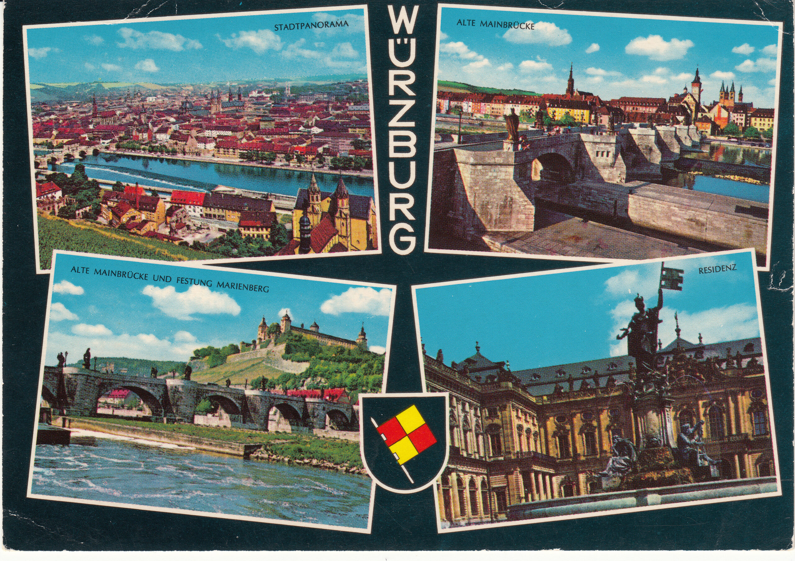 0.711- 20 Krüger Postcard Germany Würzburg