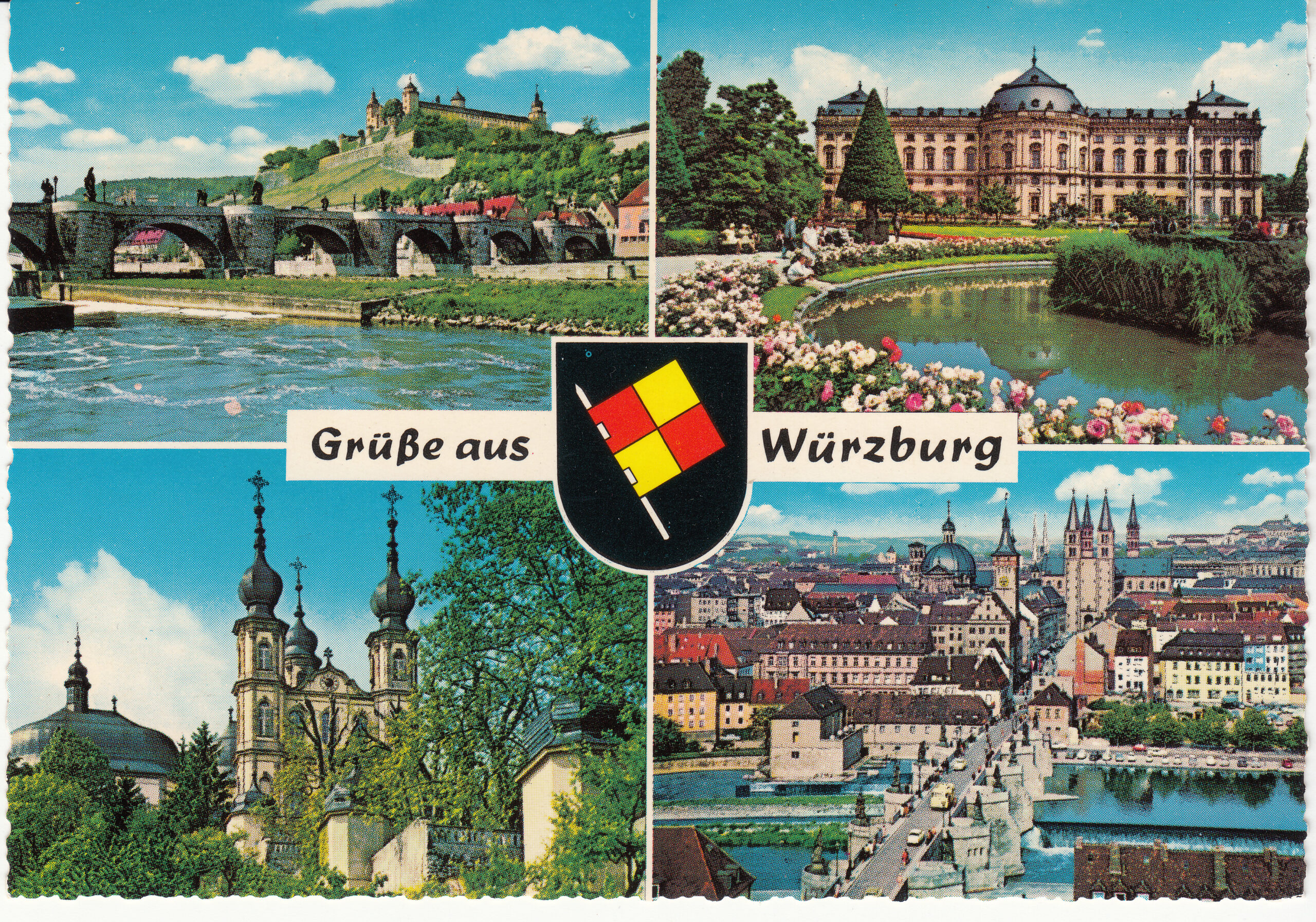 0.711- 9 Krüger Postcard Germany Würzburg