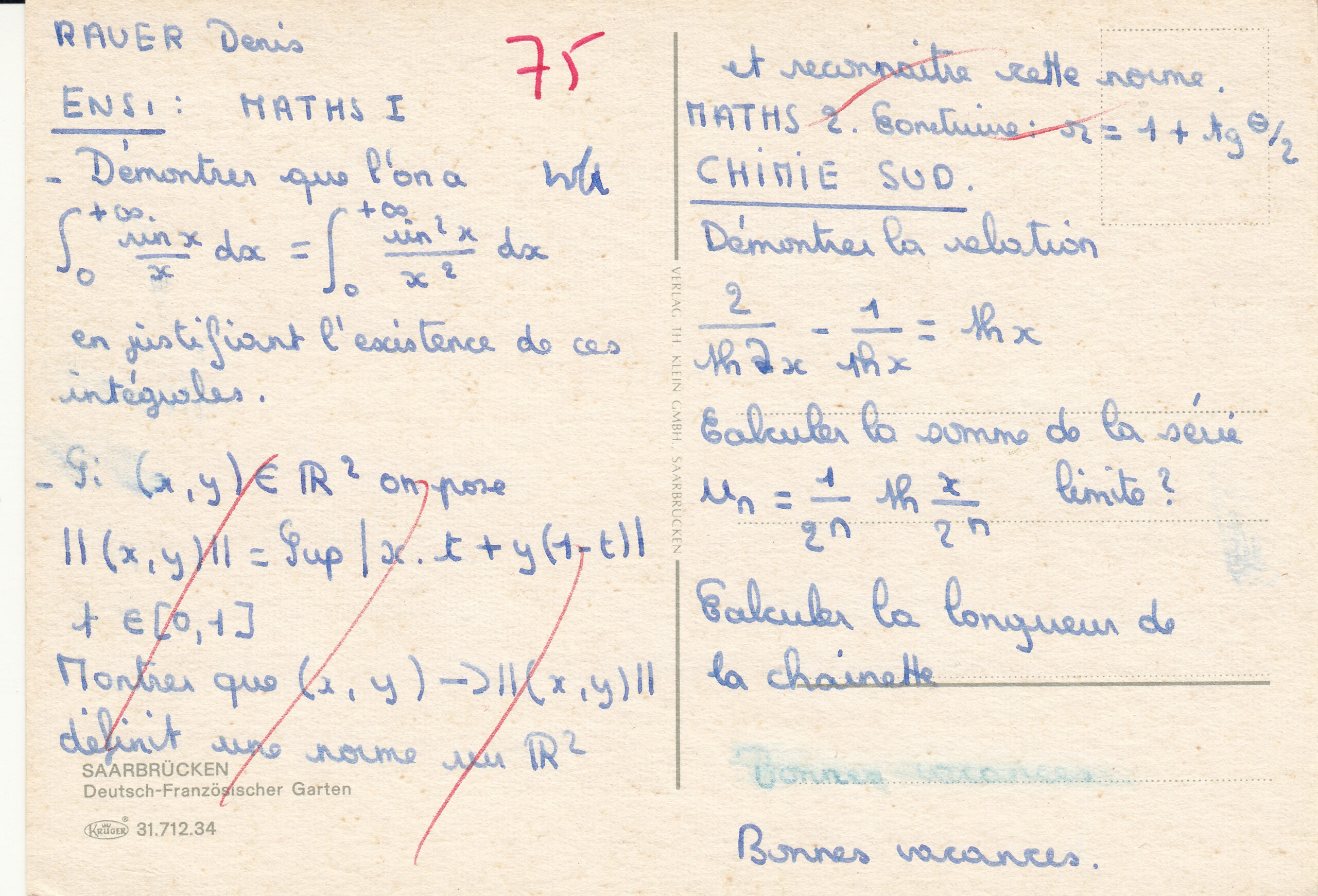 0.712- 34.31 Krüger Postcard Germany Saarbruchen_01