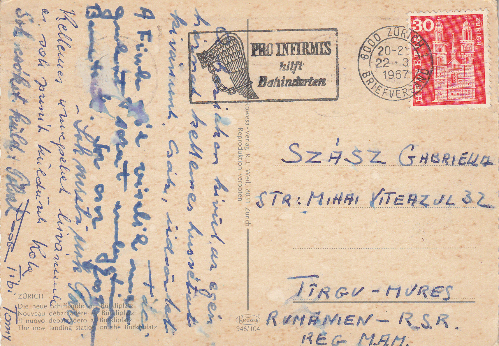 0.946-104 Krüger Postcard Switzerland Zurich _0001