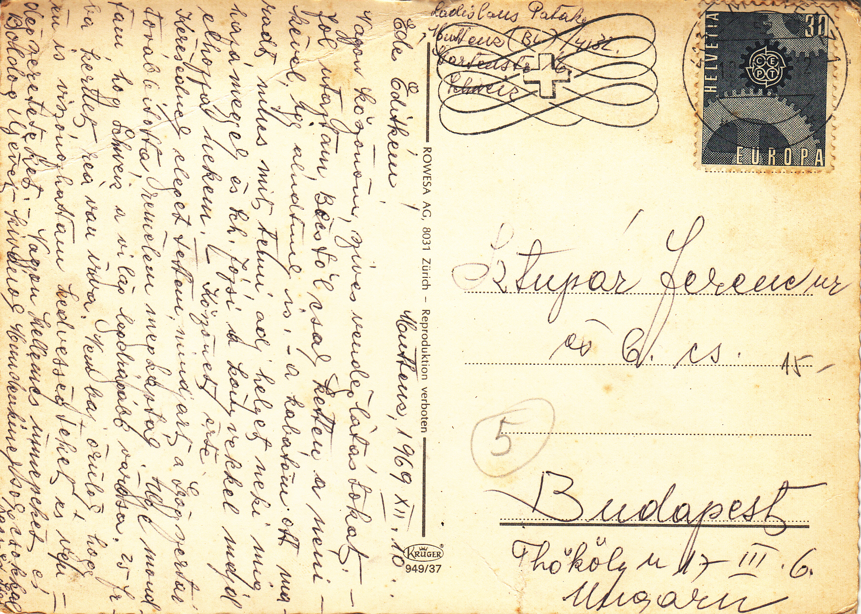 0.949- 37 Krüger Postcard Switzerland Basel_0001