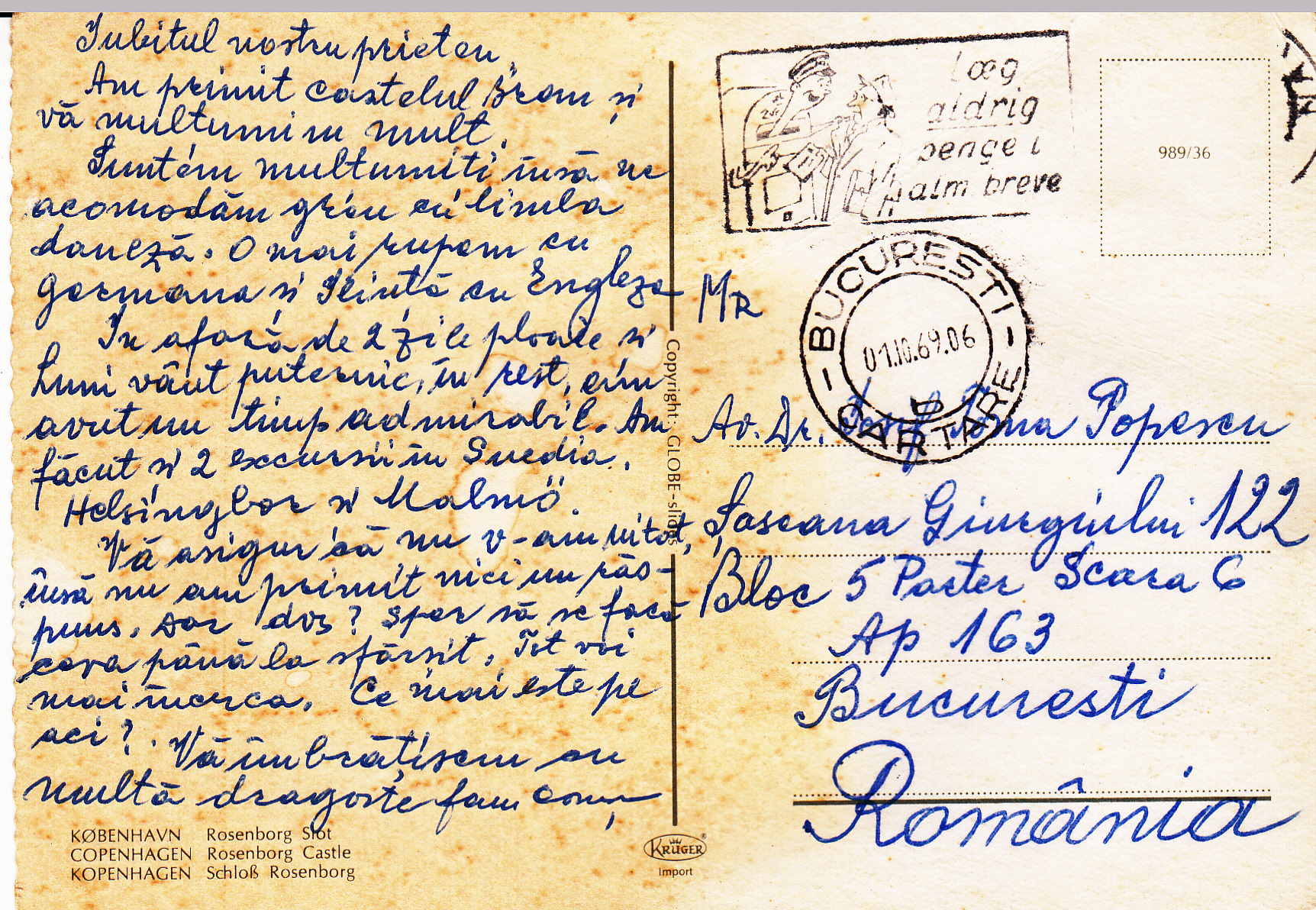 0.989- 36 Krüger Postcard Denmark Copenhagen_0001
