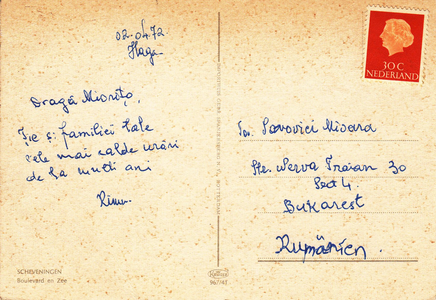 0.967- 41 Krüger Postcard Netherlands-Holland Scheveningen_0001