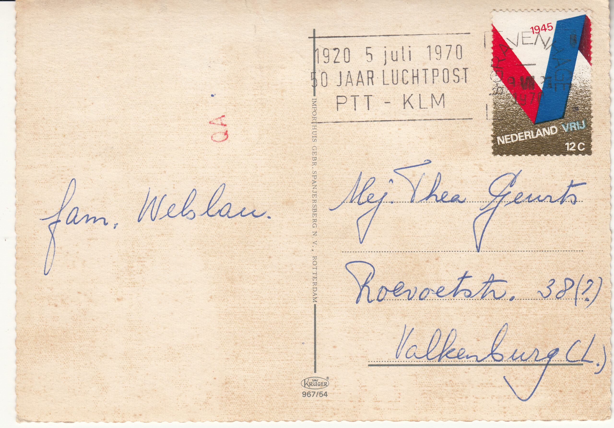 0.967- 54 Krüger Postcard Netherlands-Holland Scheveningen_0001