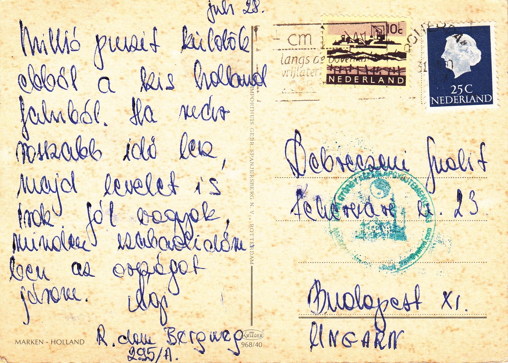 0.968- 40 Krüger Postcard Netherlands-Holland Marken_0001
