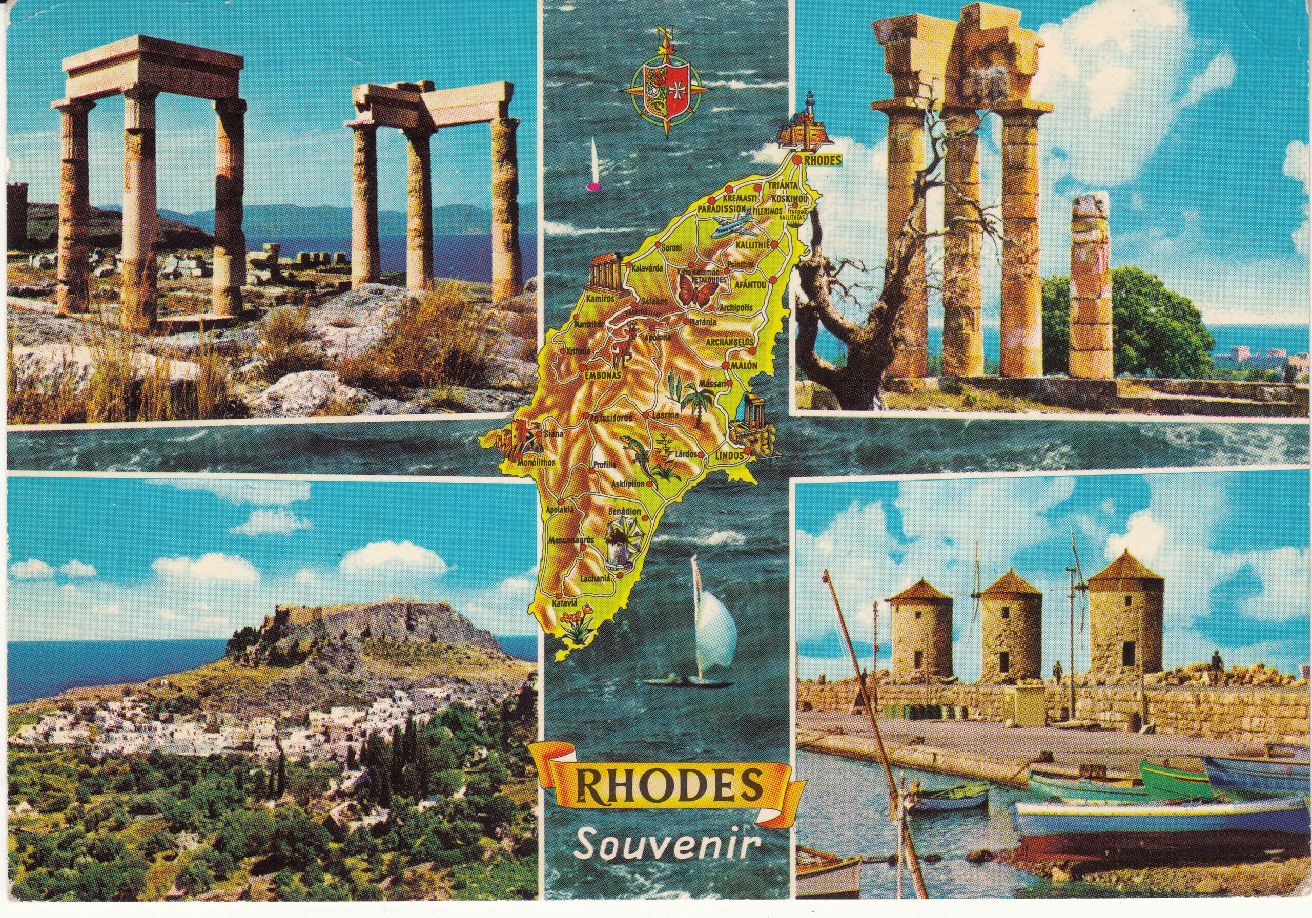 0.787- 20 Krüger Postcard Greece Rhodes