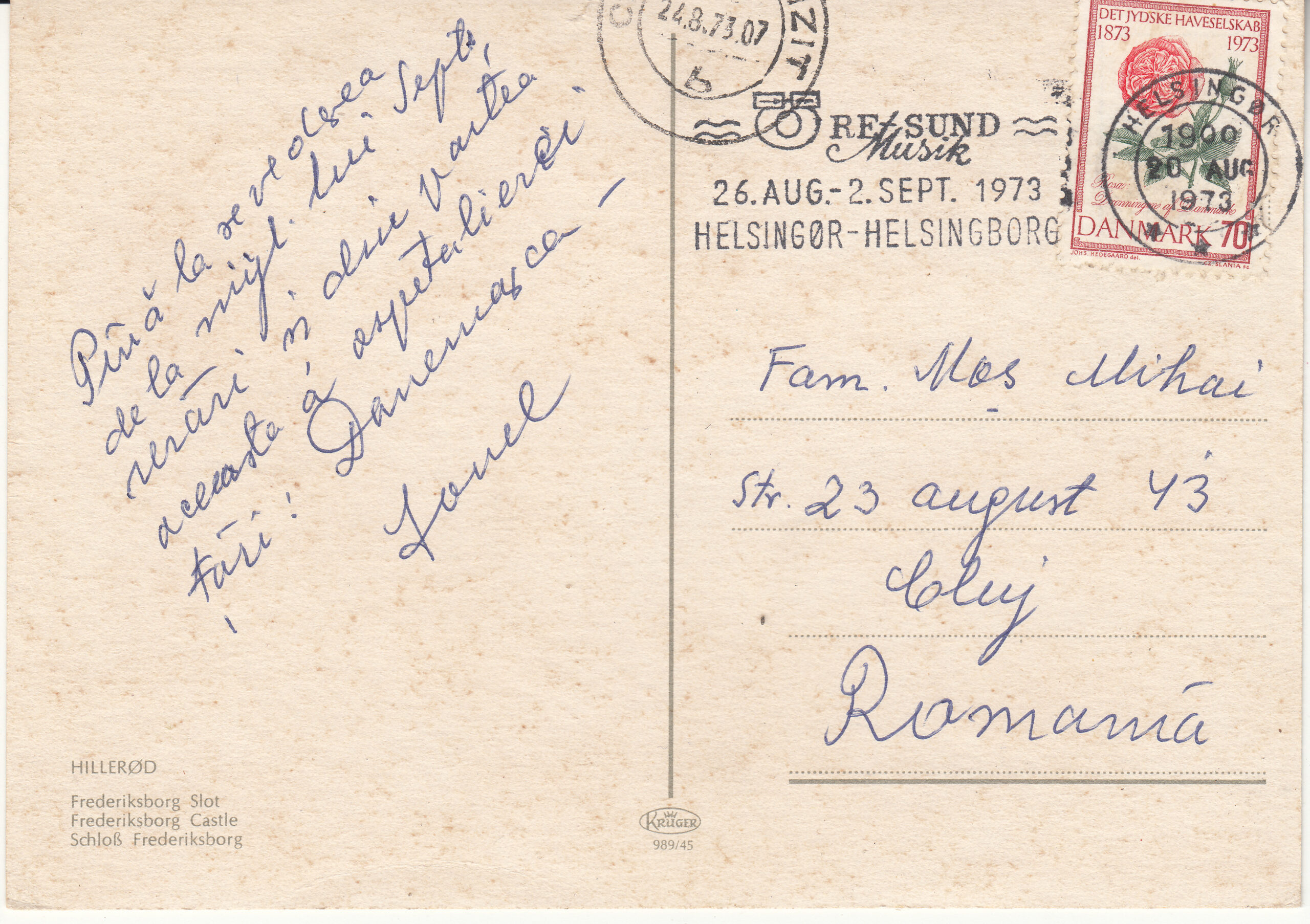0.989- 45 Krüger Postcard Denmark Hillerød_0001