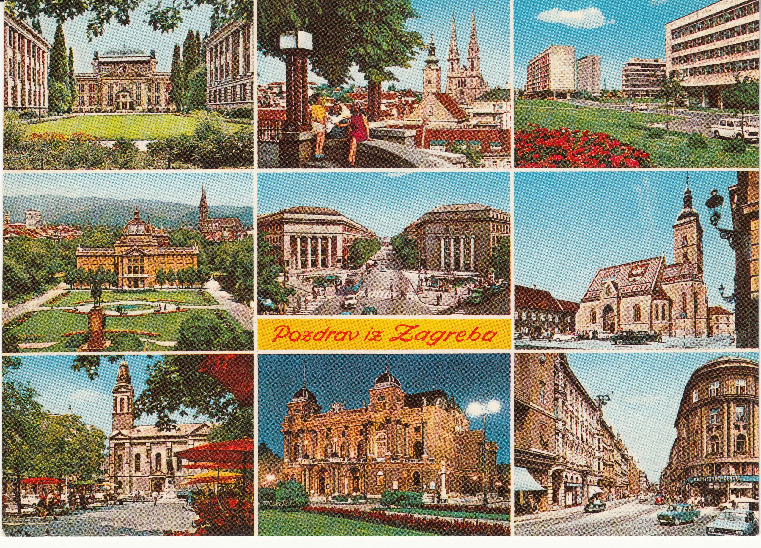 1.023- 24 Krüger Postcard Croatia Zagreb