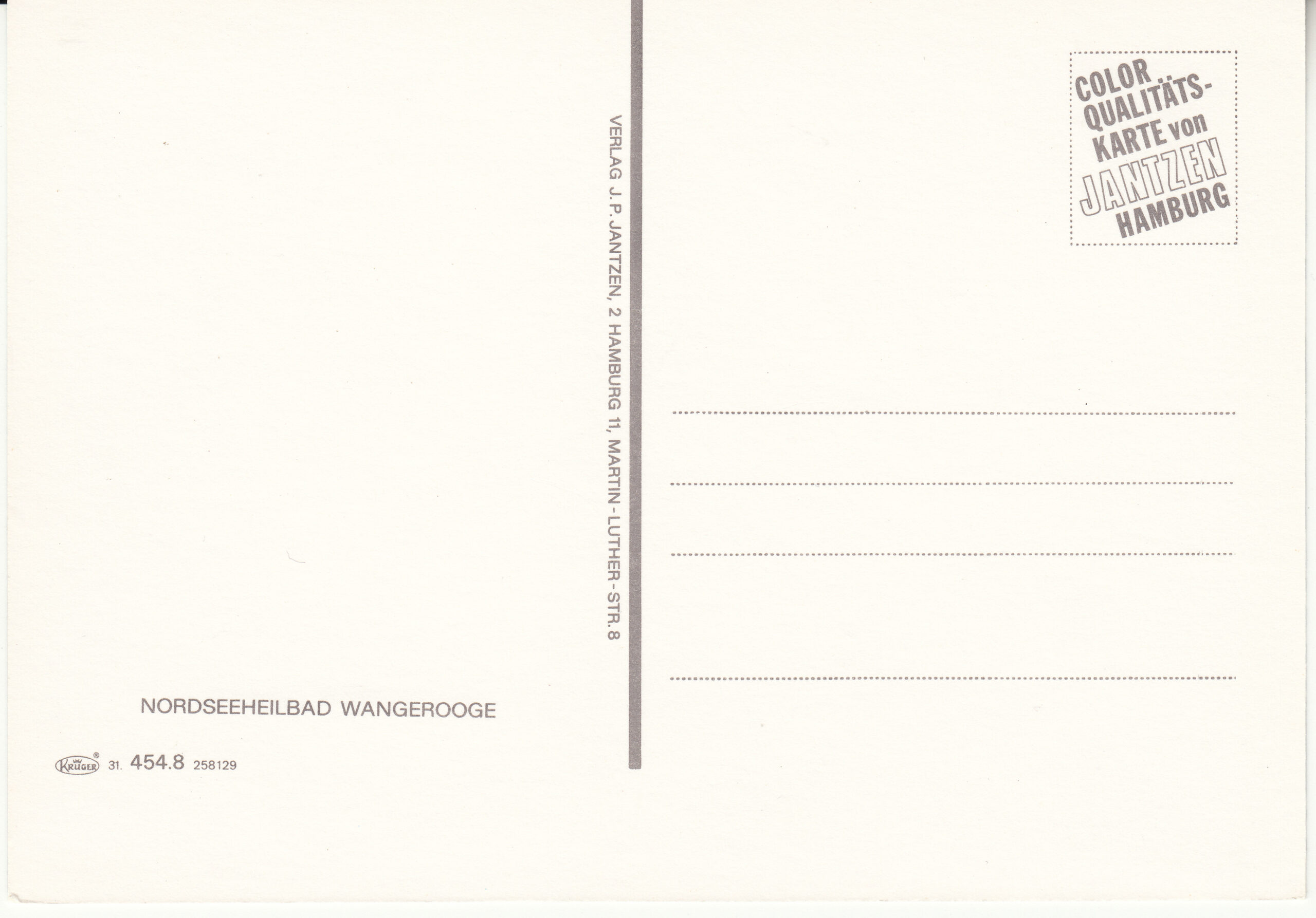 1.454- 8.31 Kruger Postcard Germany Wangerooge_0001