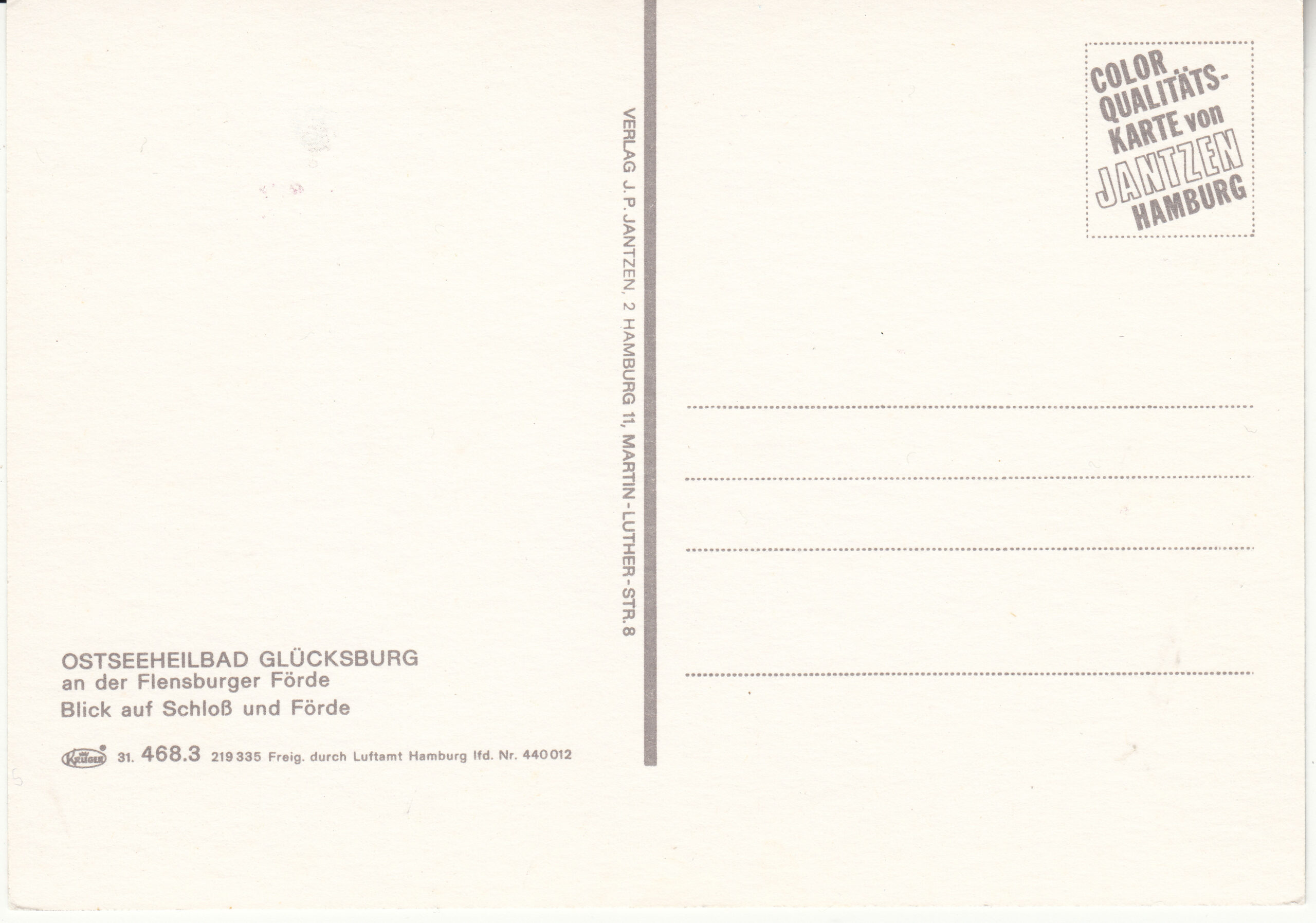 1.468- 3.31 Krüger Postcard Germany Glücksburg_0001