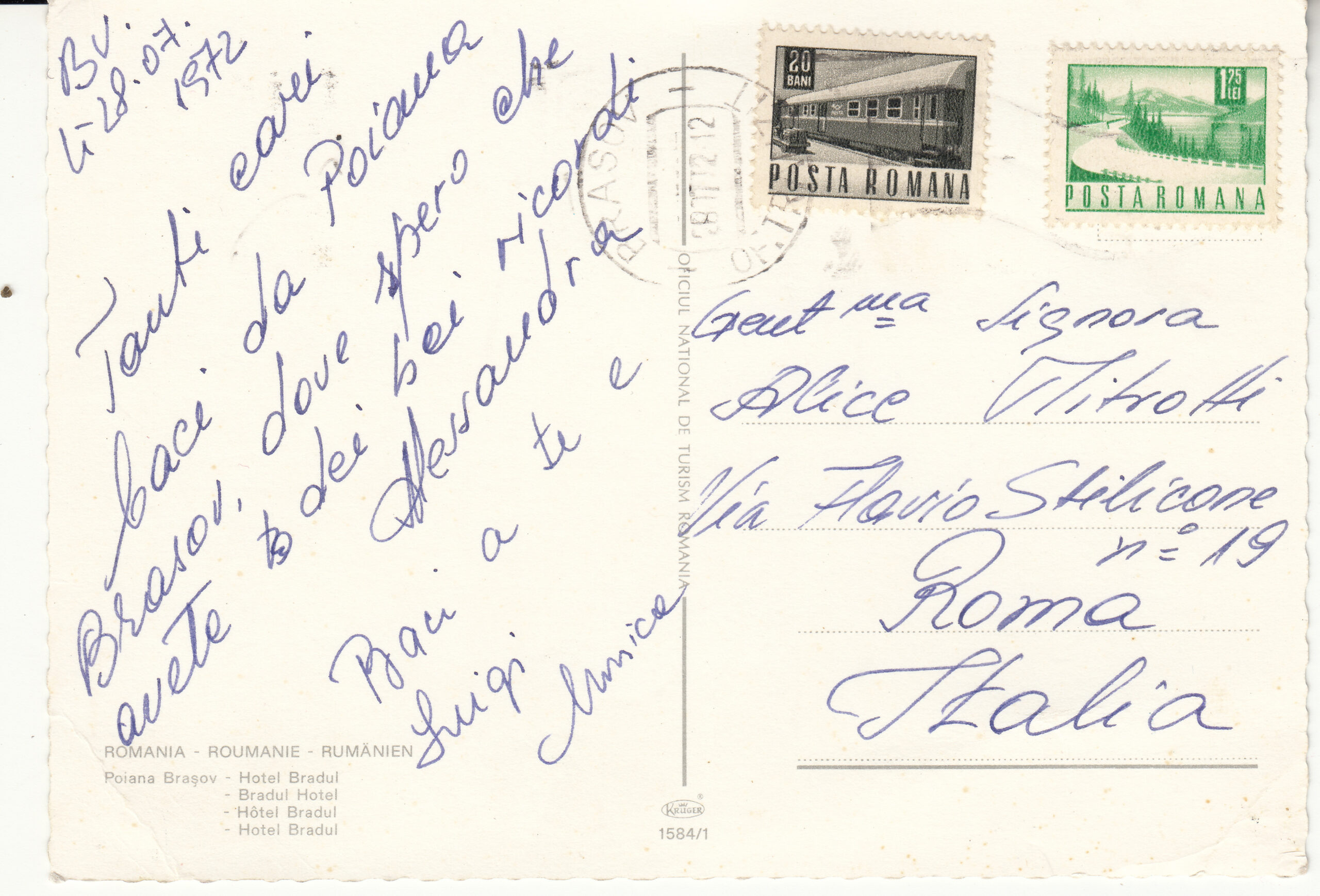 1.584- 1 Krüger Postcard Romania Poiana Brașov_0001