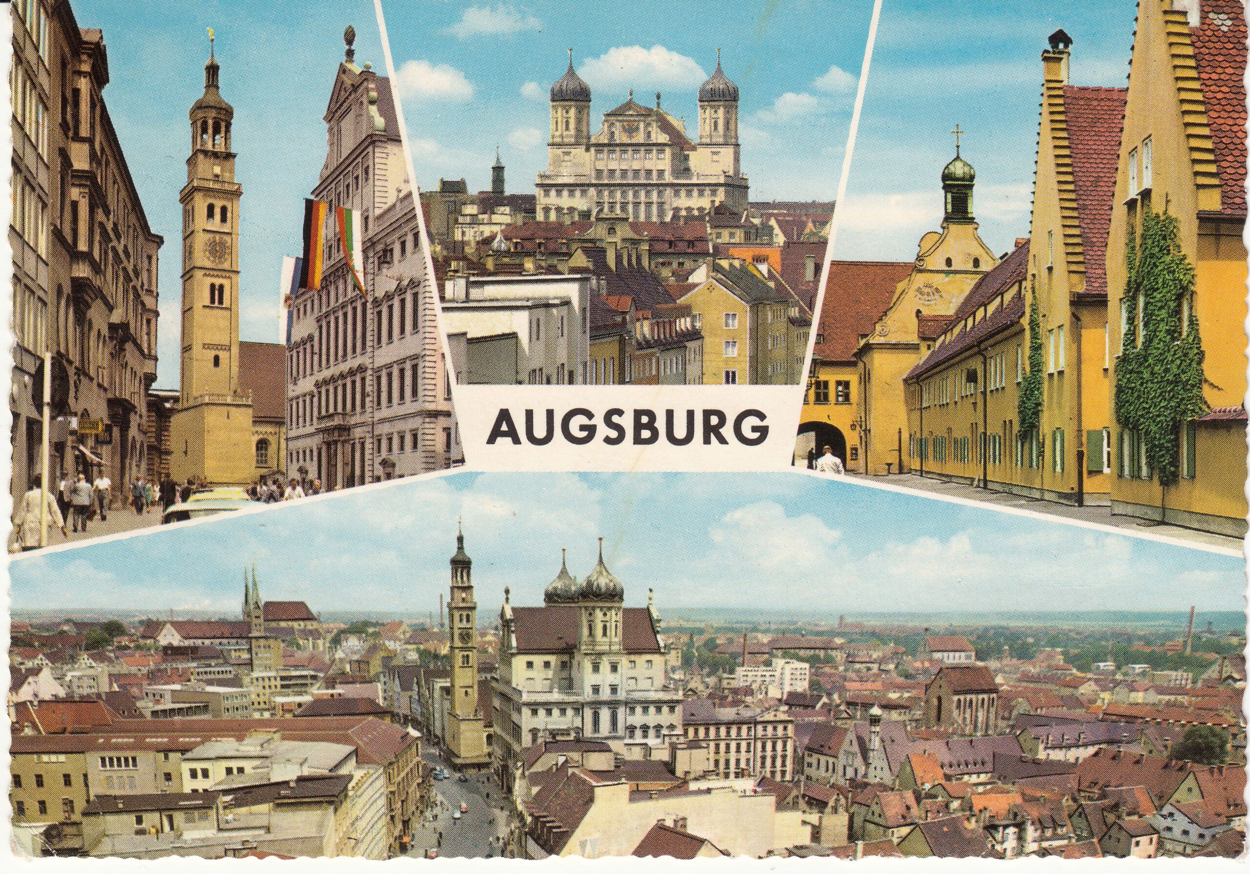0.703- 10 Krüger Postcard Germany Augsburg