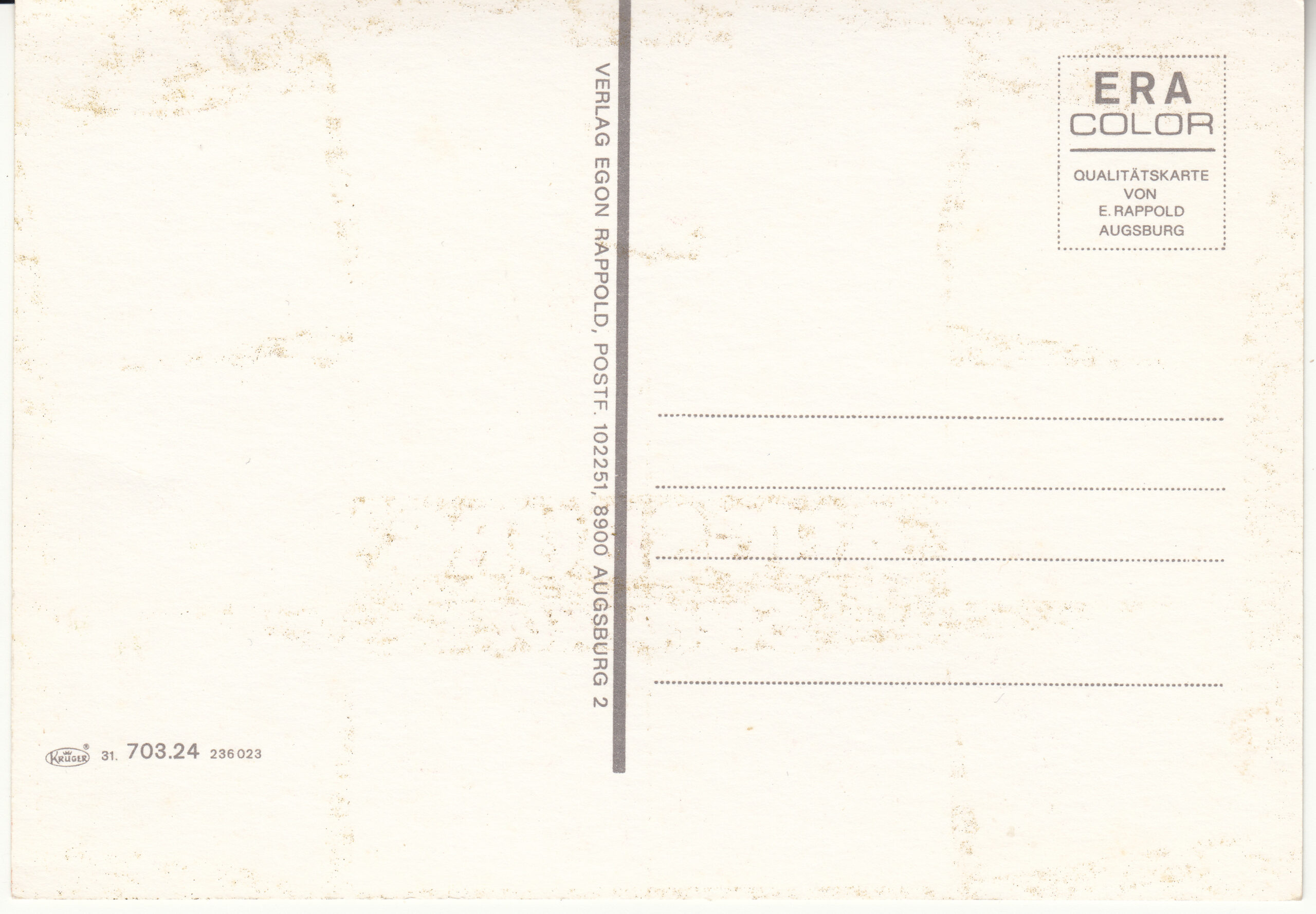 0.703- 24.31 Krüger Postcard Germany Augsburg_0001