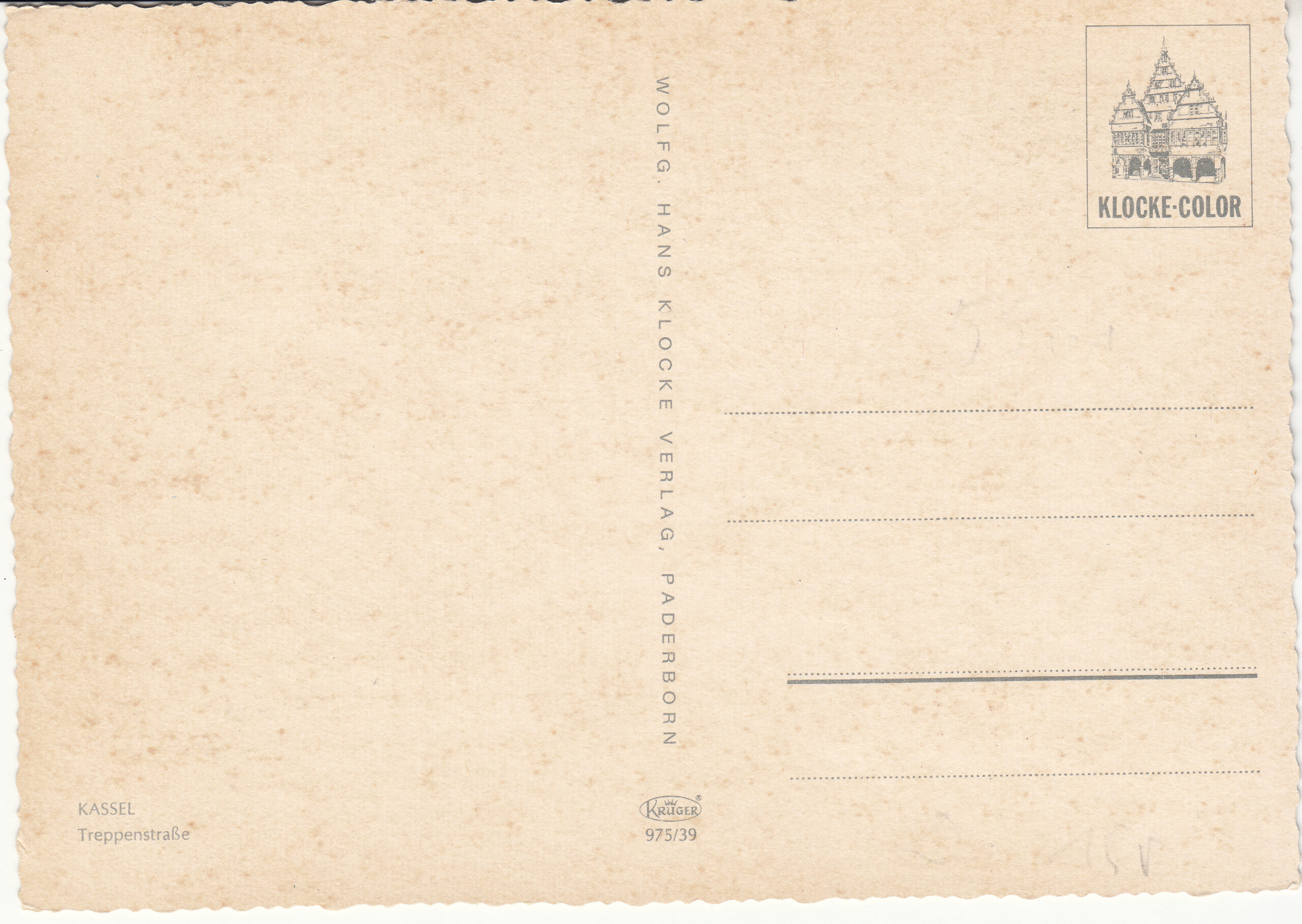 0.975- 39 Krüger Postcard Germany Kassel_0001