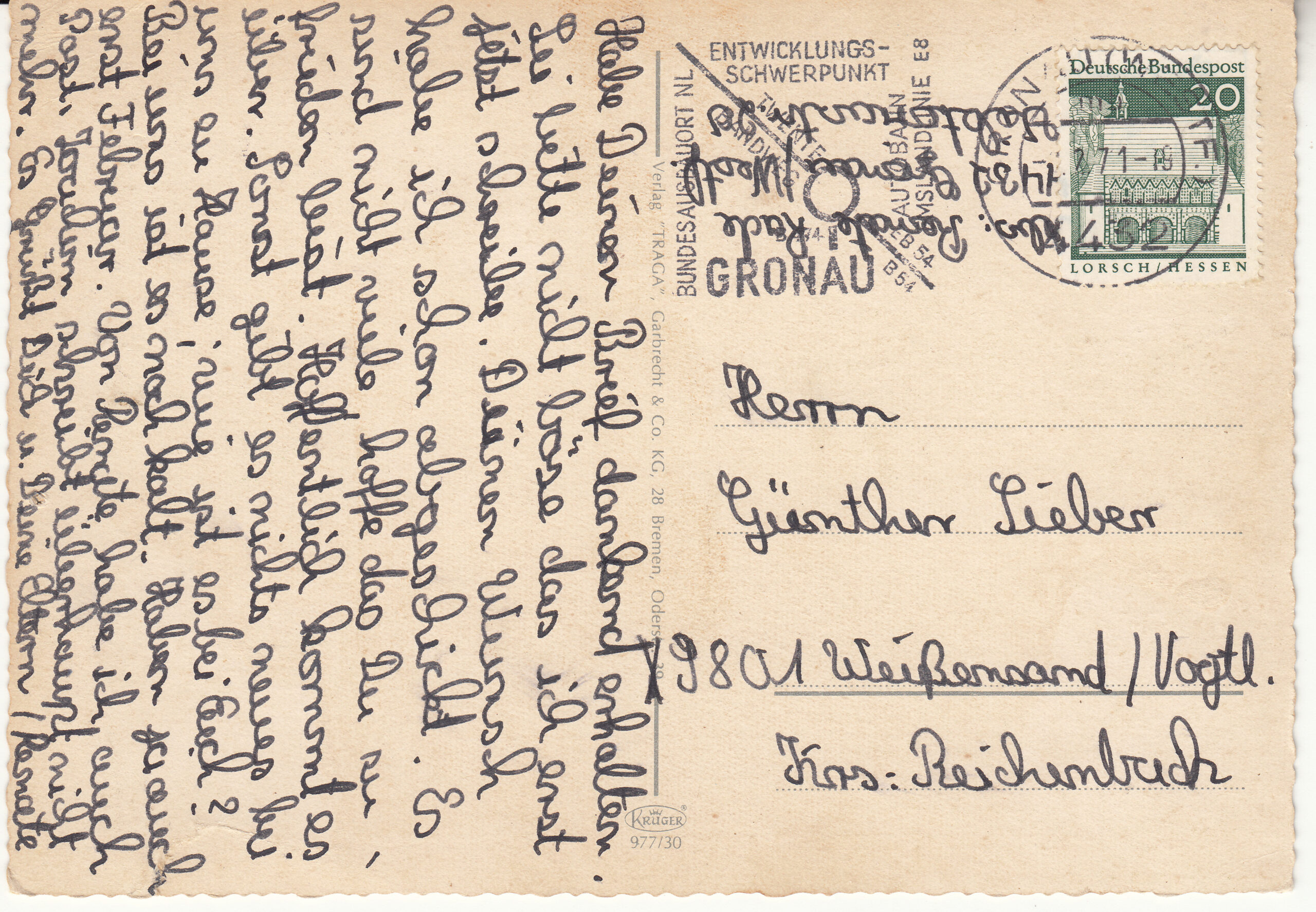 0.977- 30 Krüger Postcard Germany Essen_0001