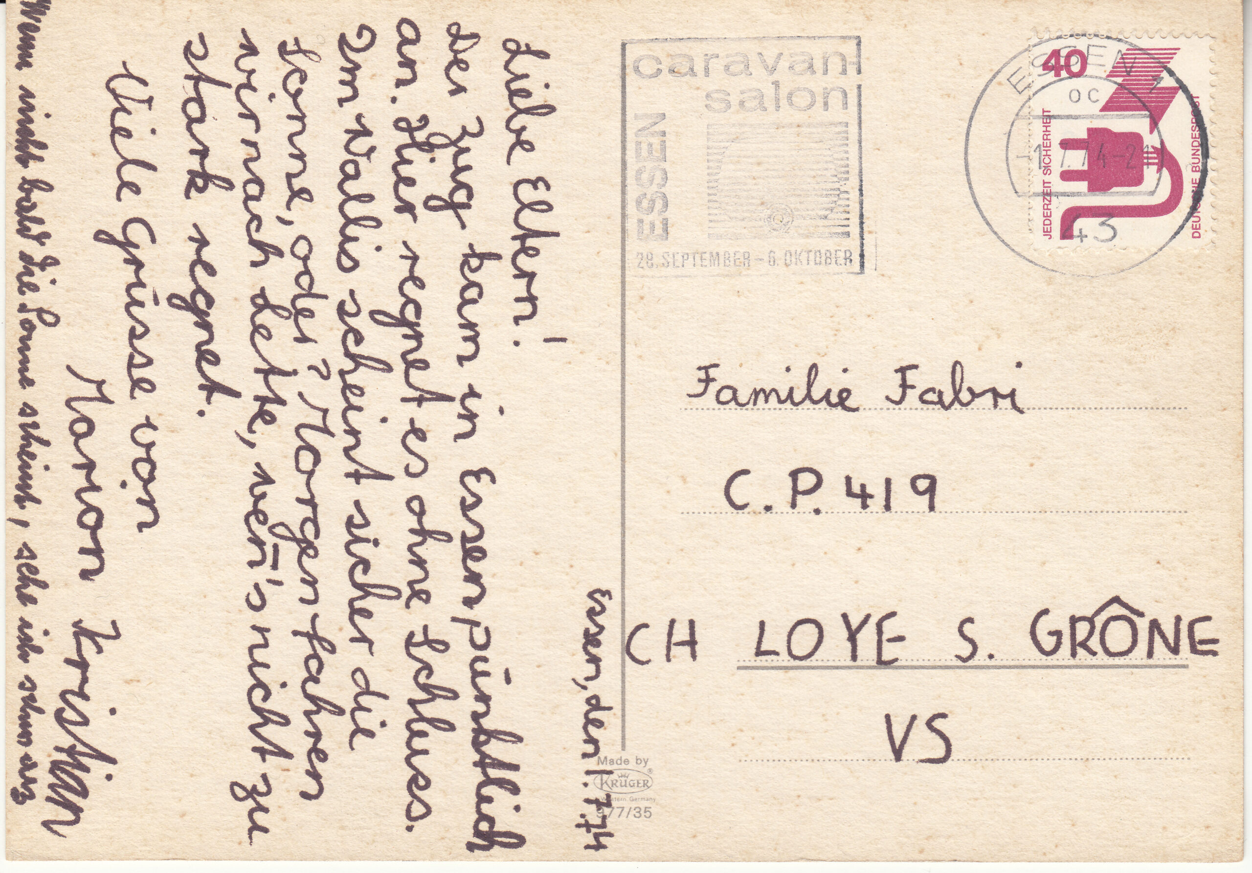 0.977- 35 Kruger Postcard Germany Essen_0001
