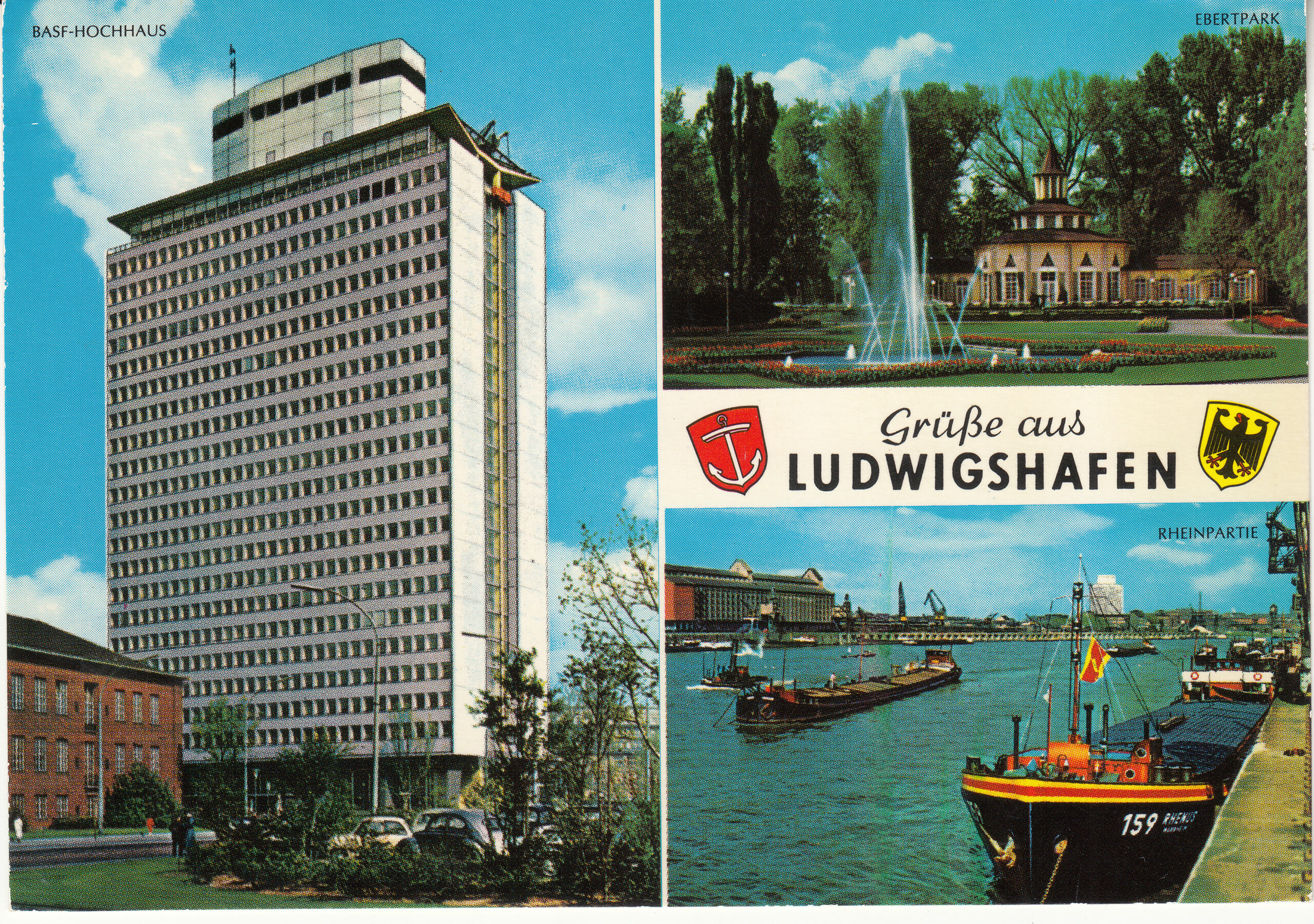 0.978- 7 Krüger Postcard Germany Ludwigshafen