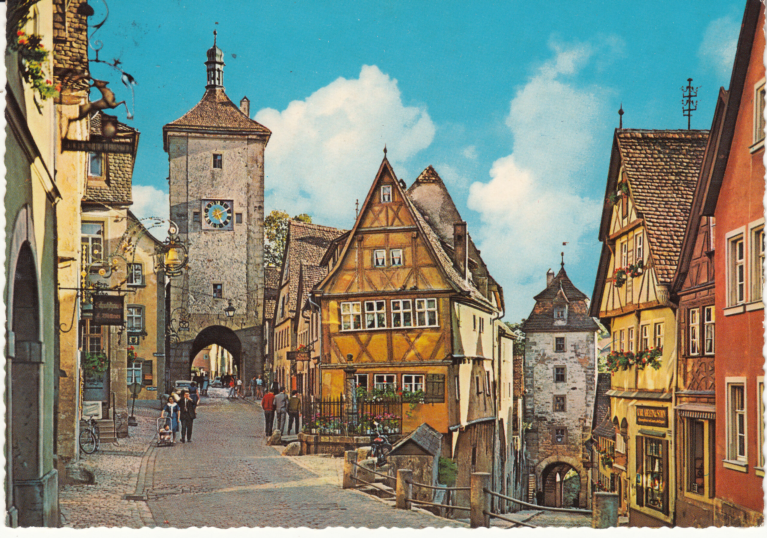 0.980- 2 Krüger Postcard Germany Rothenburg