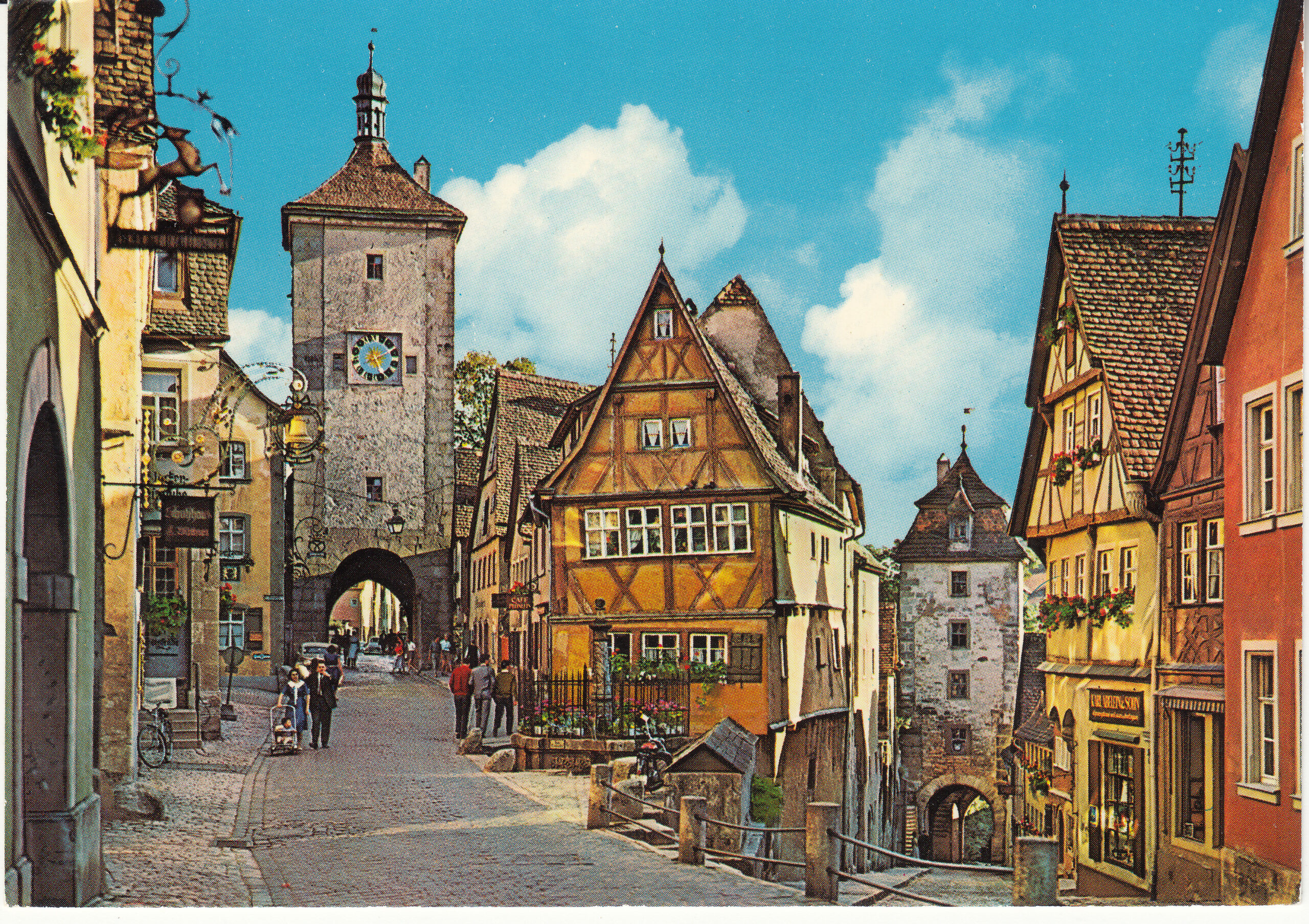 0.980- 2 Krüger Postcard Germany Rothenburg2