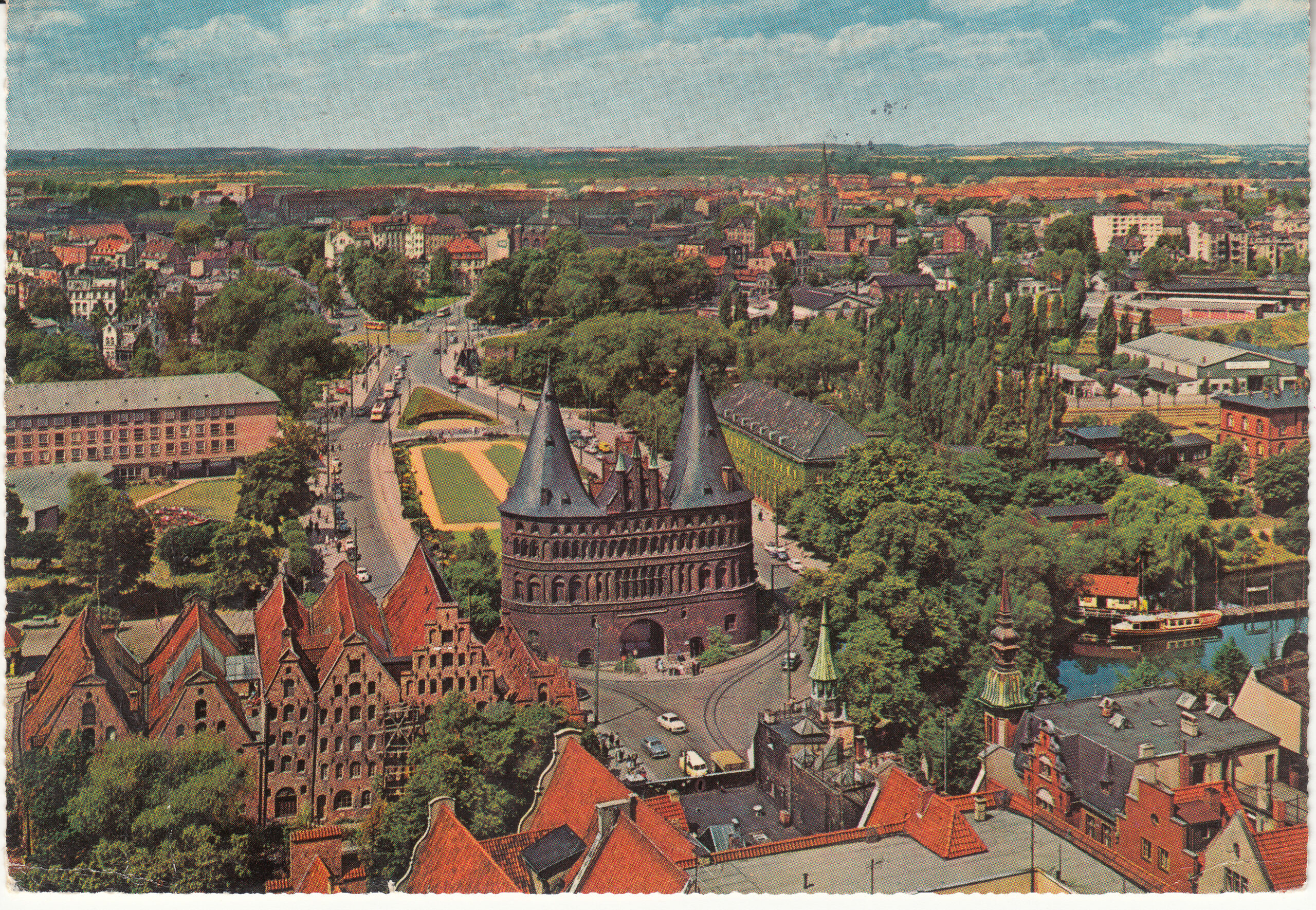 0.982- 3 Krüger Postcard Germany Lübeck