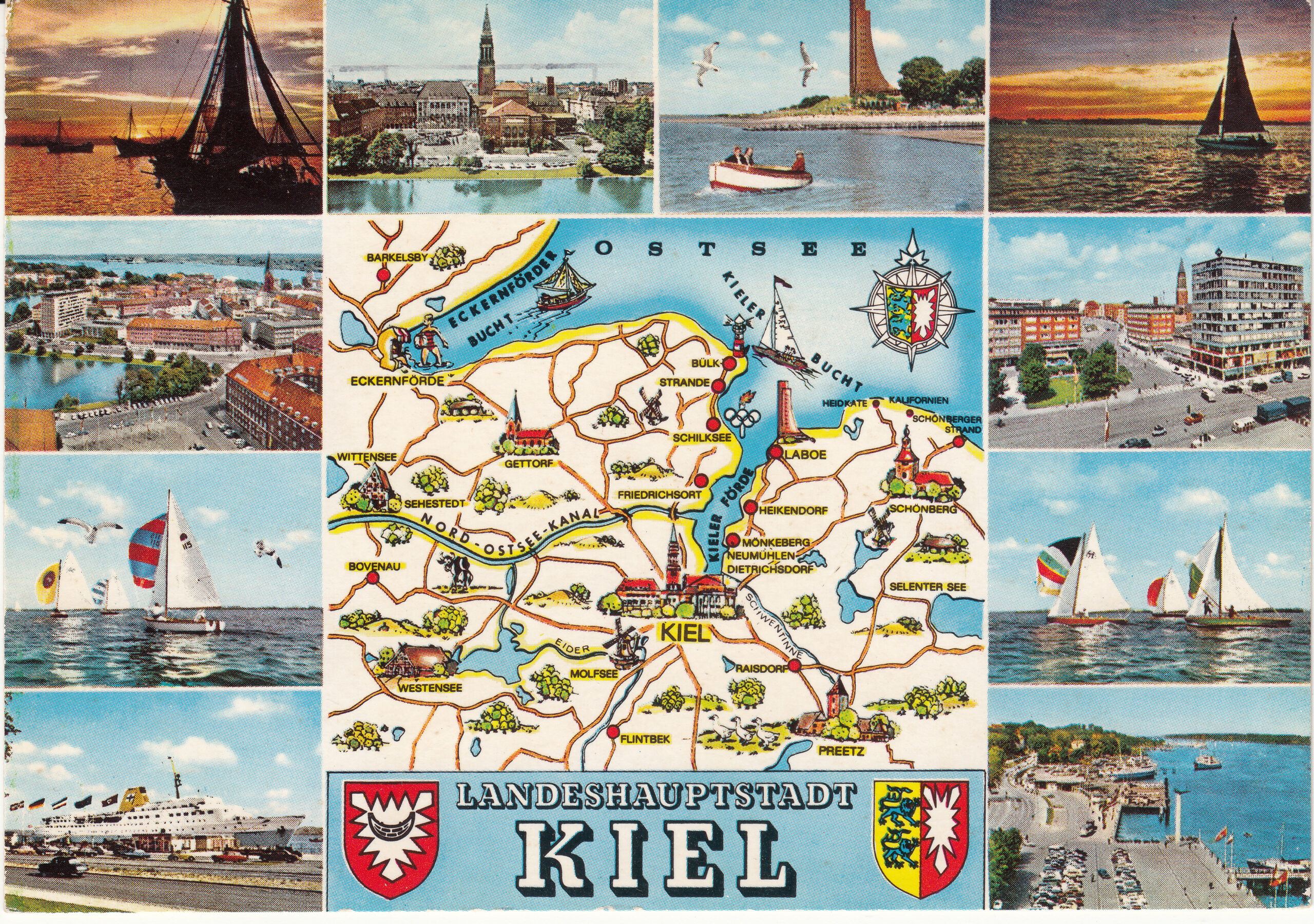 0.983- 66.31 Krüger Postcard Germany Kiel