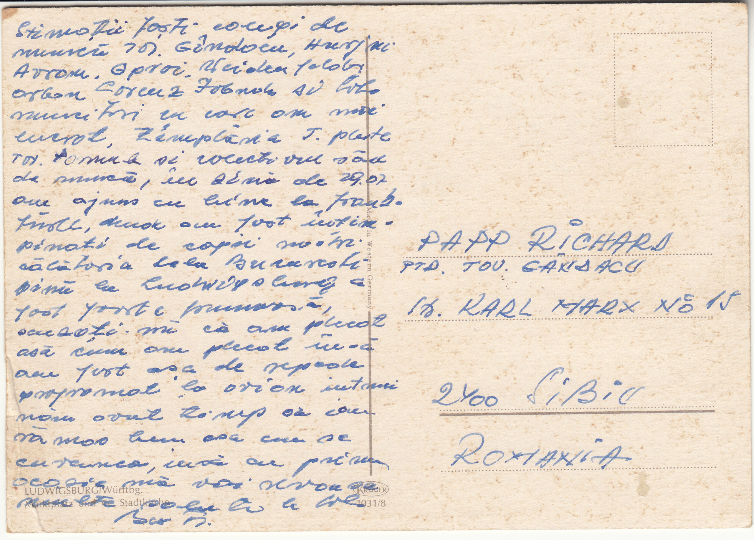 1.031- 8 Krüger Postcard Germany Ludwigsburg_0001