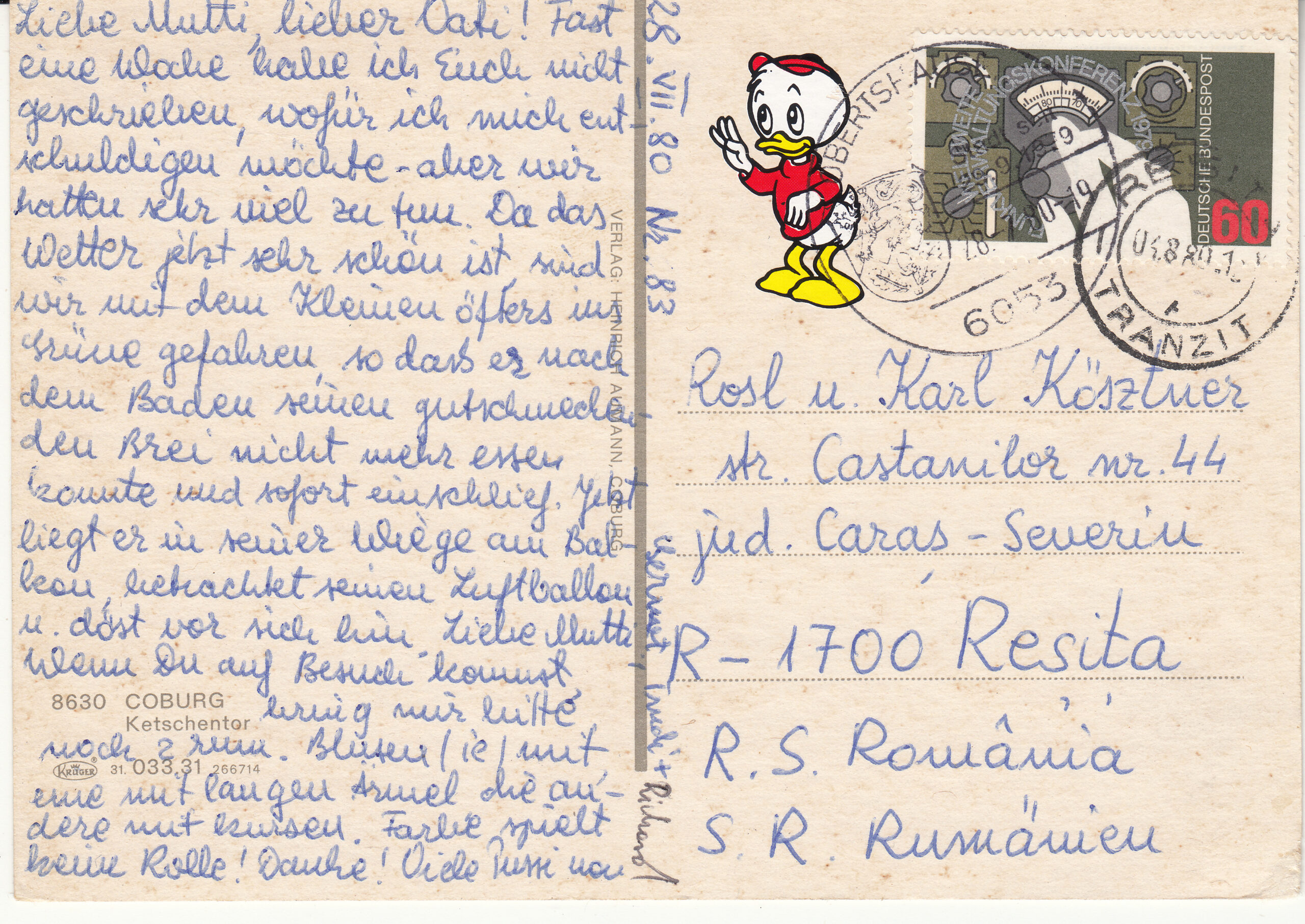 1.033- 33.31 Krüger Postcard Germany Coburg_0001