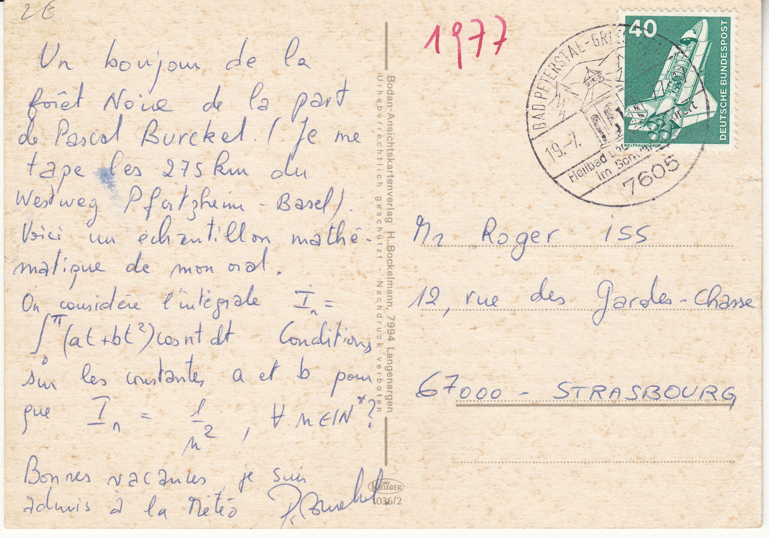 1.036- 2 Krüger Postcard Germany Schwarzwald2_0001