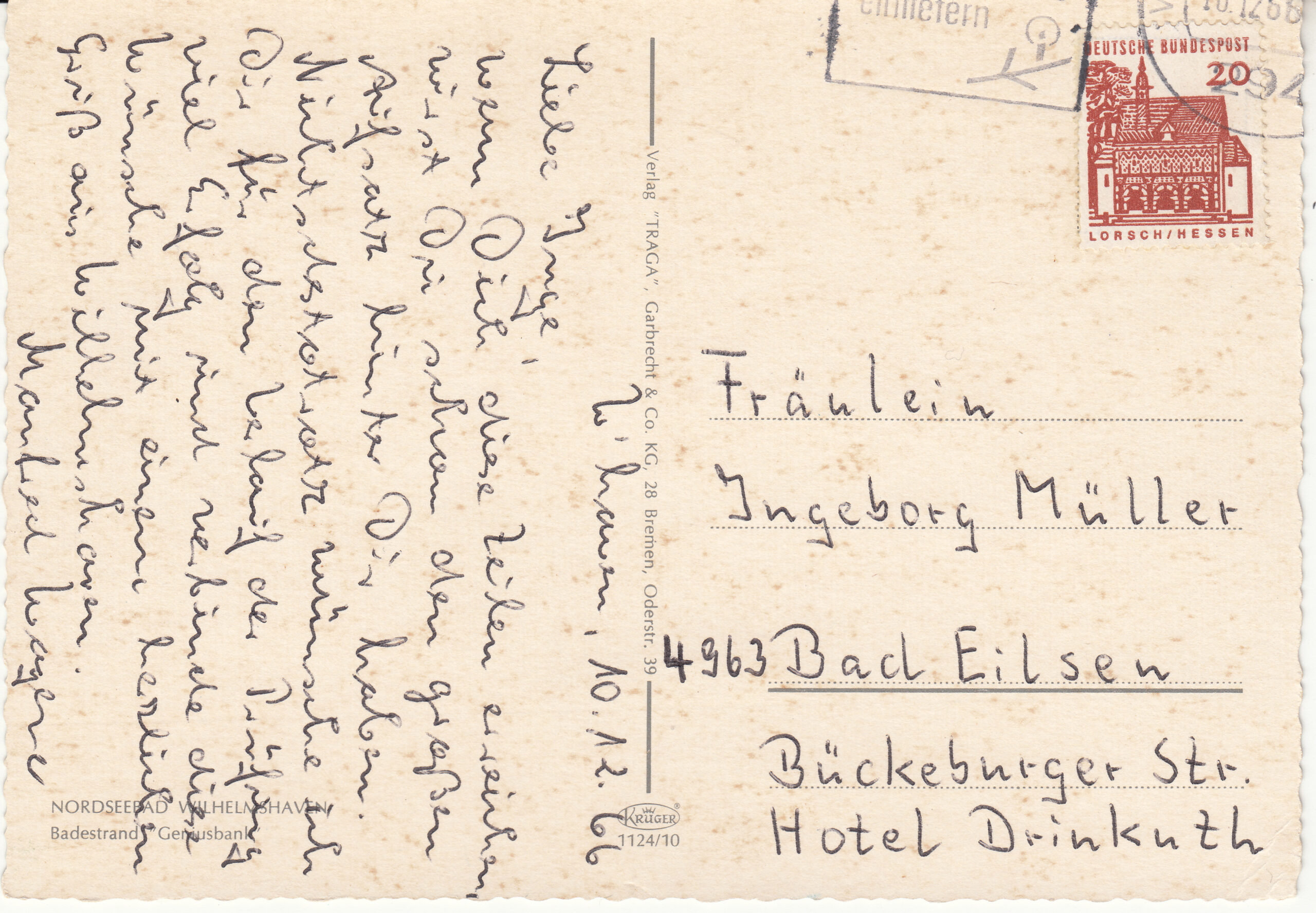 1.124- 10 Krüger Postcard Germany Wilhelmshaven_0001