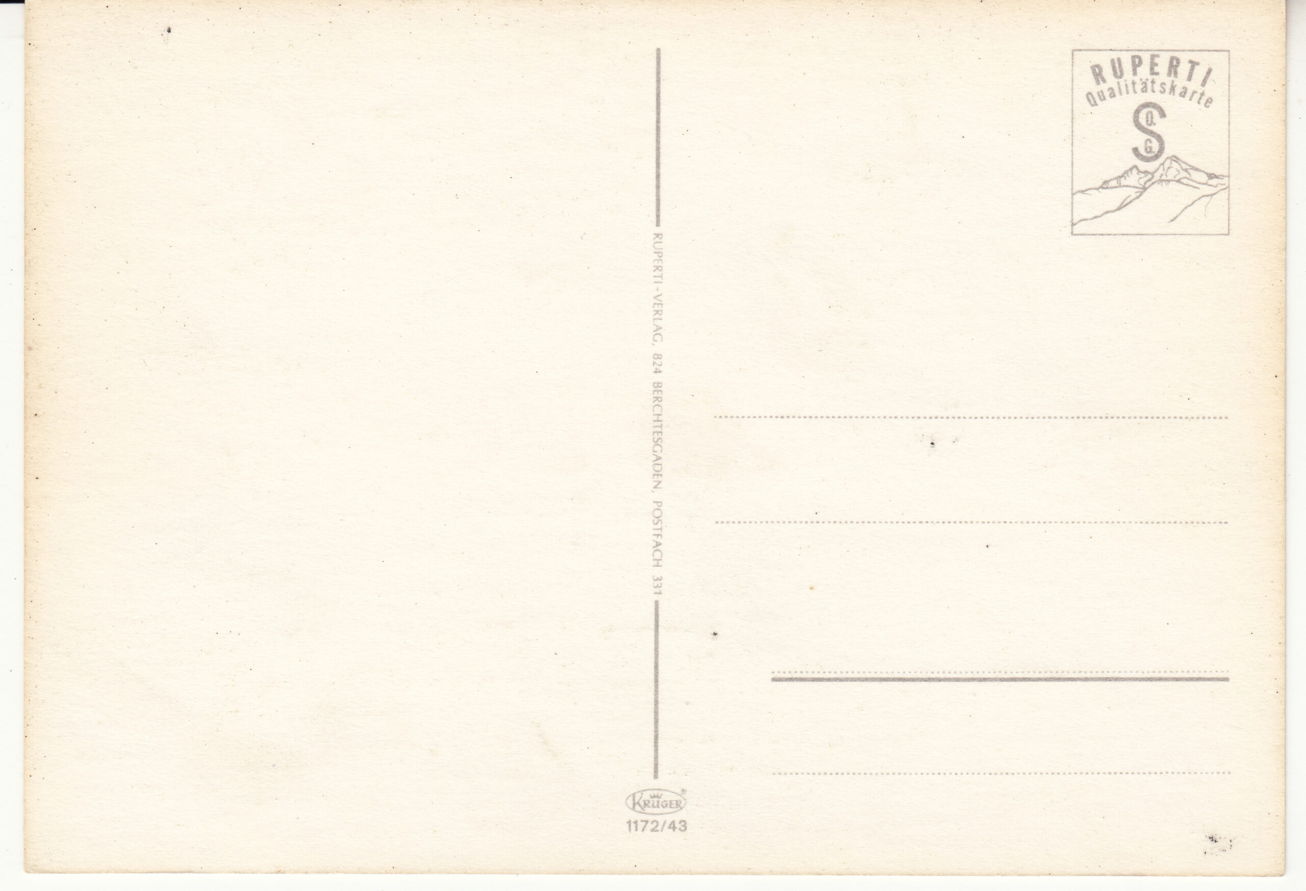 1.172- 43 Krüger Postcard Germany Konigssee_0001