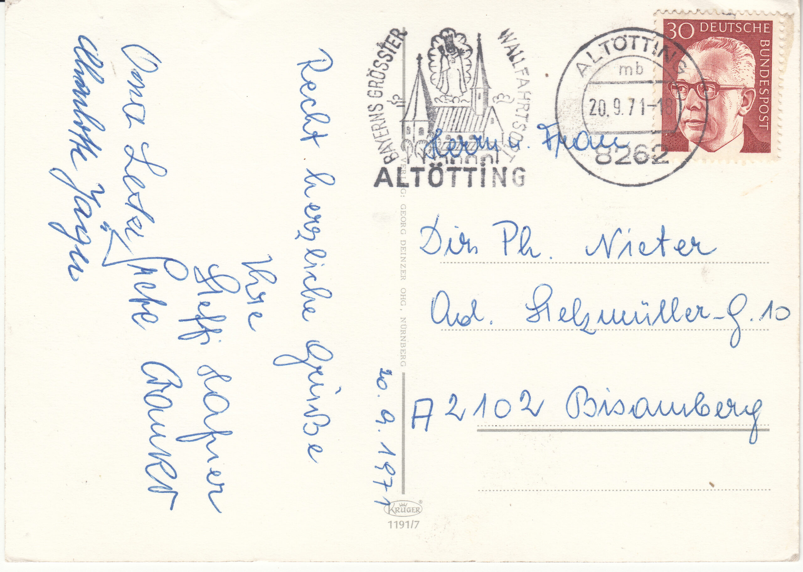 1.191- 17 Krüger Postcard Germany Altötting_0001