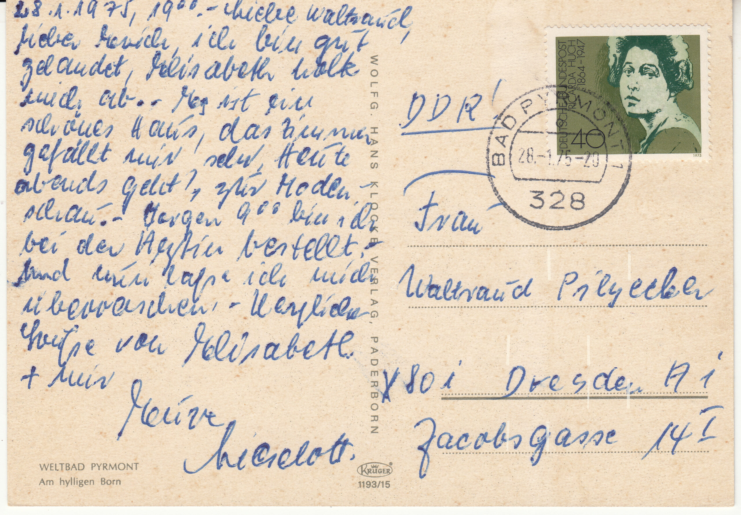 1.193- 15 Kruger Postcard Germany Pyrmont_0001