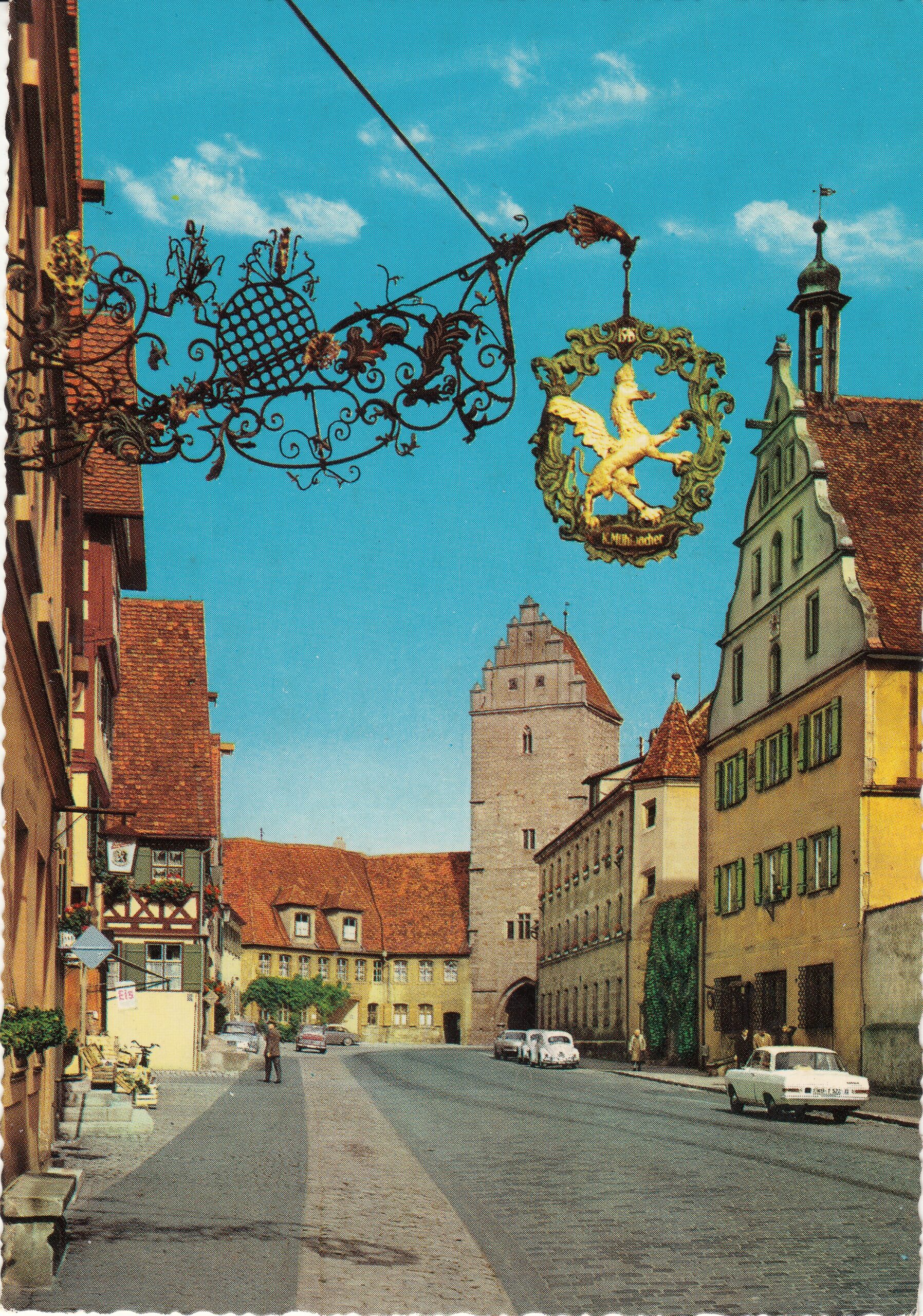 1.265- 2 Kruger Postcard Germany Dinkelsbühl