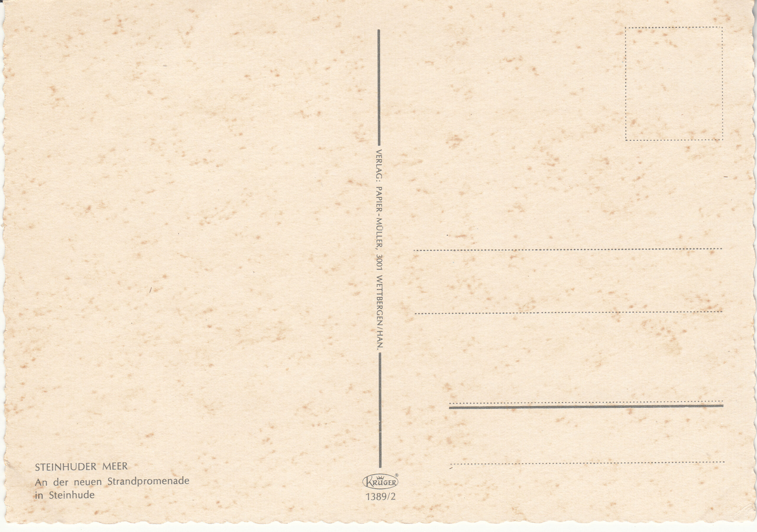 1.389- 2 Krüger Postcard Germany Steinhuder Meer_0001