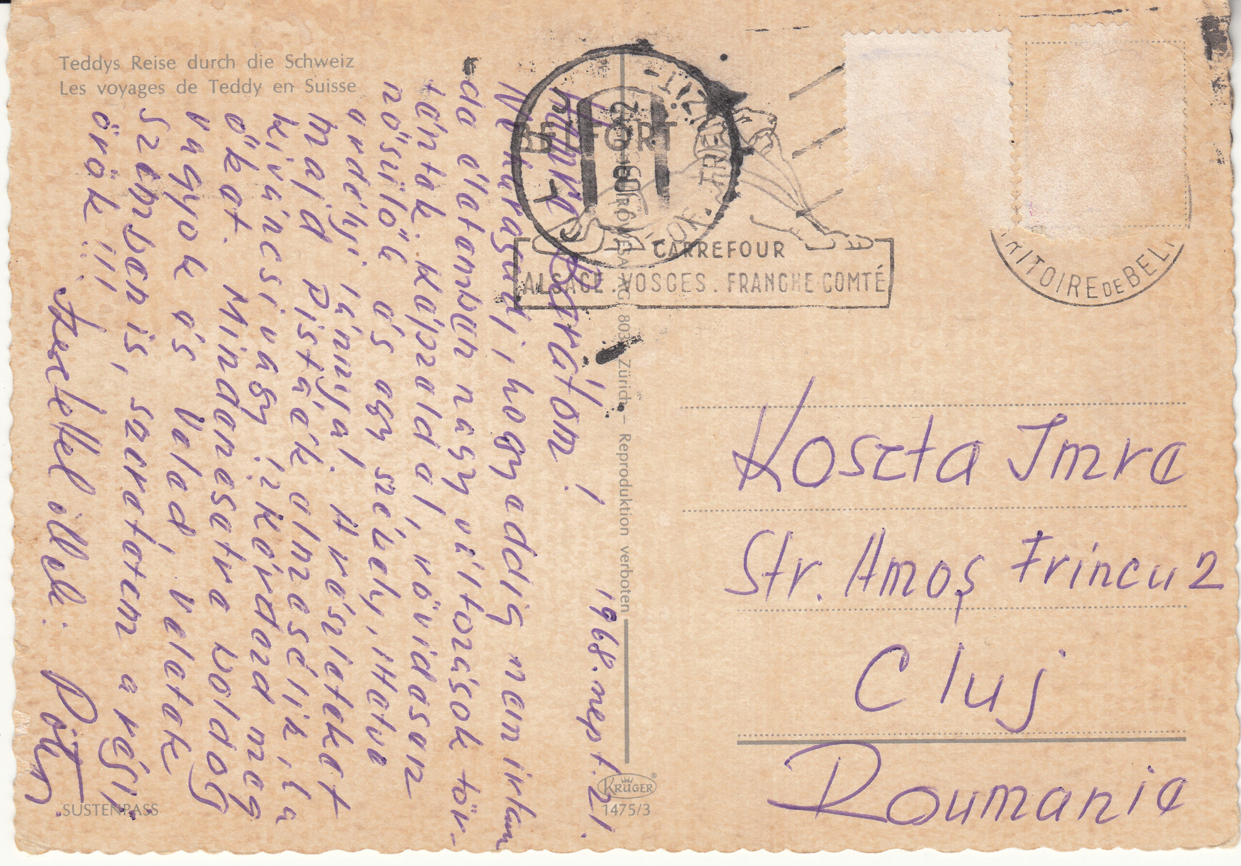 1.475- 3 Krüger Postcard Switzerland Sustenpass_0001