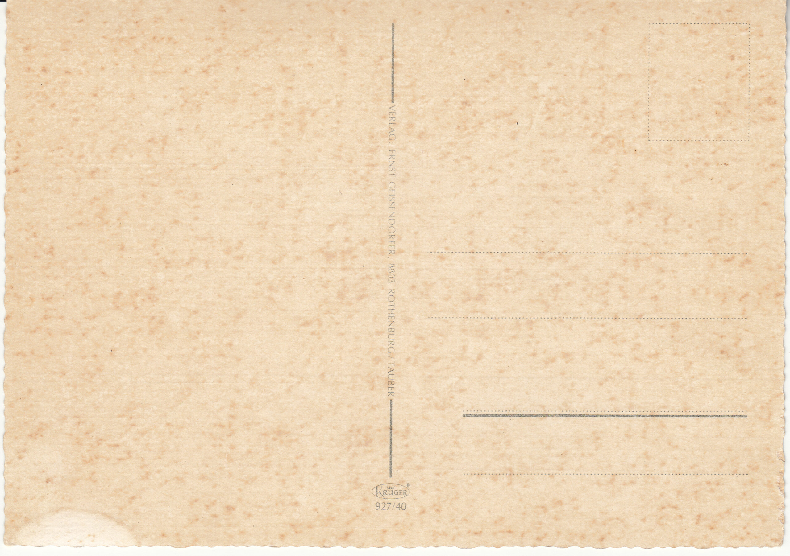 0.927- 40 Krüger Postcard Germany Nürnberg_0001