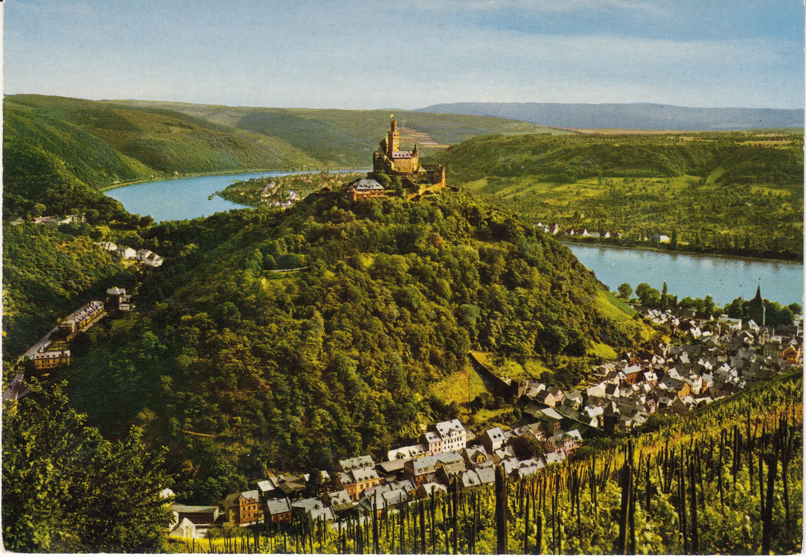 0.936-157 Krüger Postcard Germany Rhein Marksburg