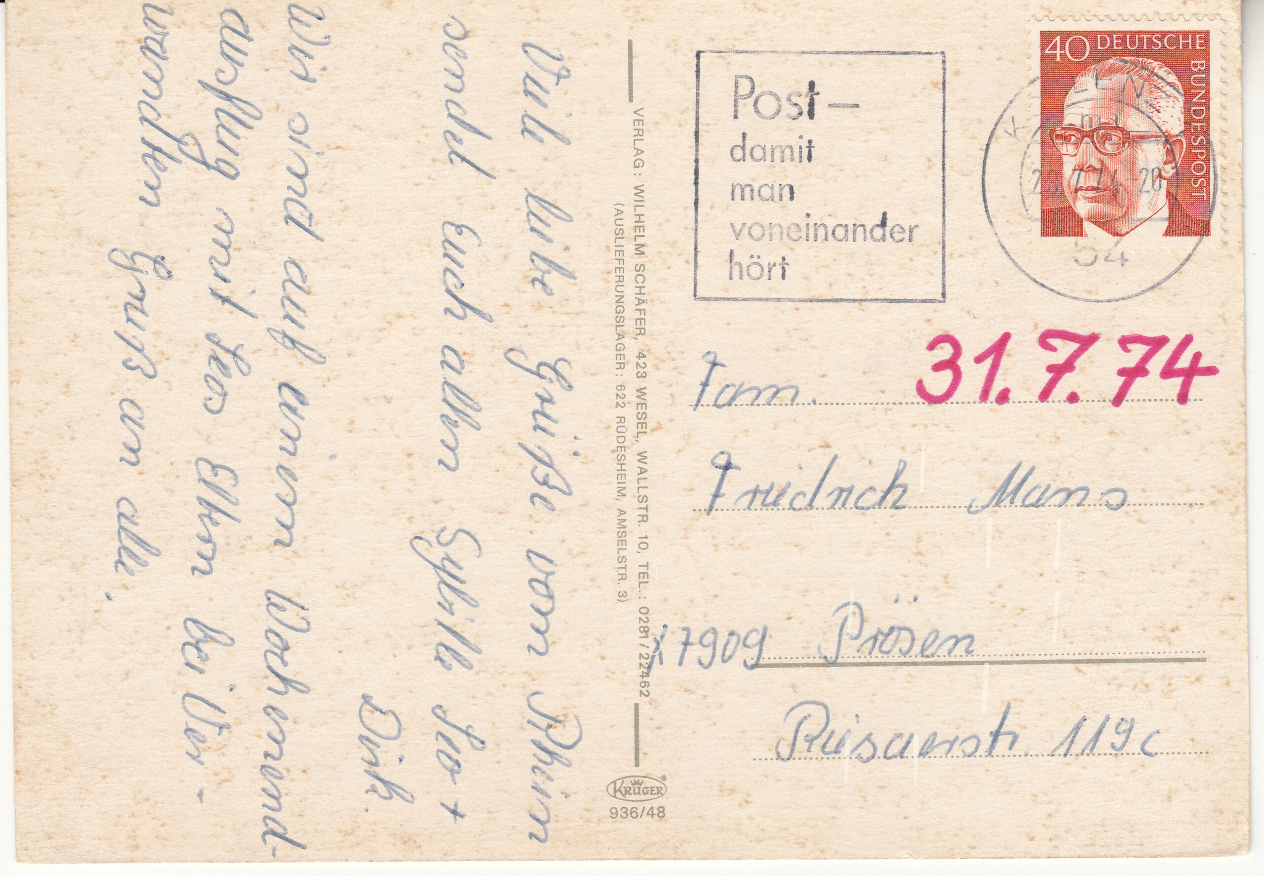 0.936- 48 Krüger Postcard Germany Koblenz am Rhein_0001