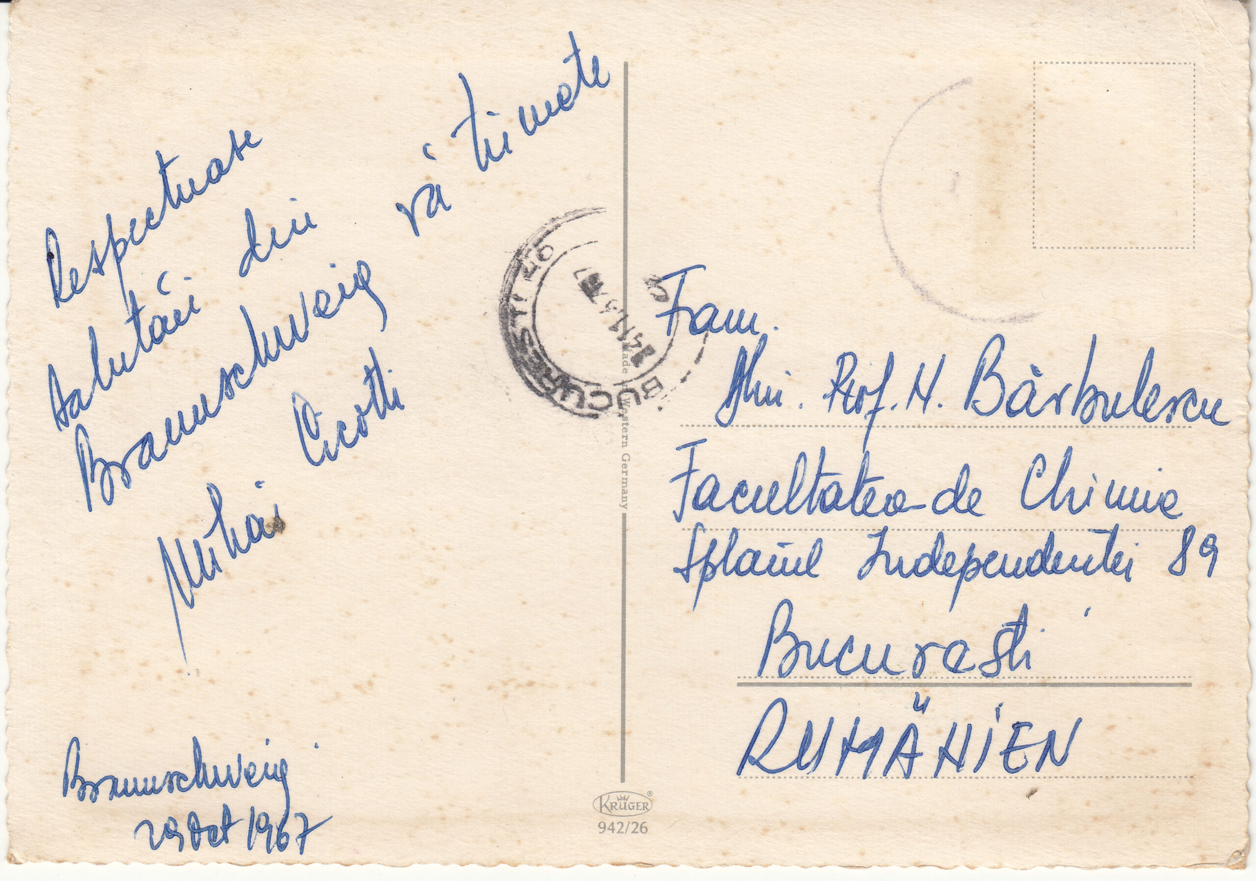 0.942G- 26 Krüger Postcard Germany Braunschweig_0001