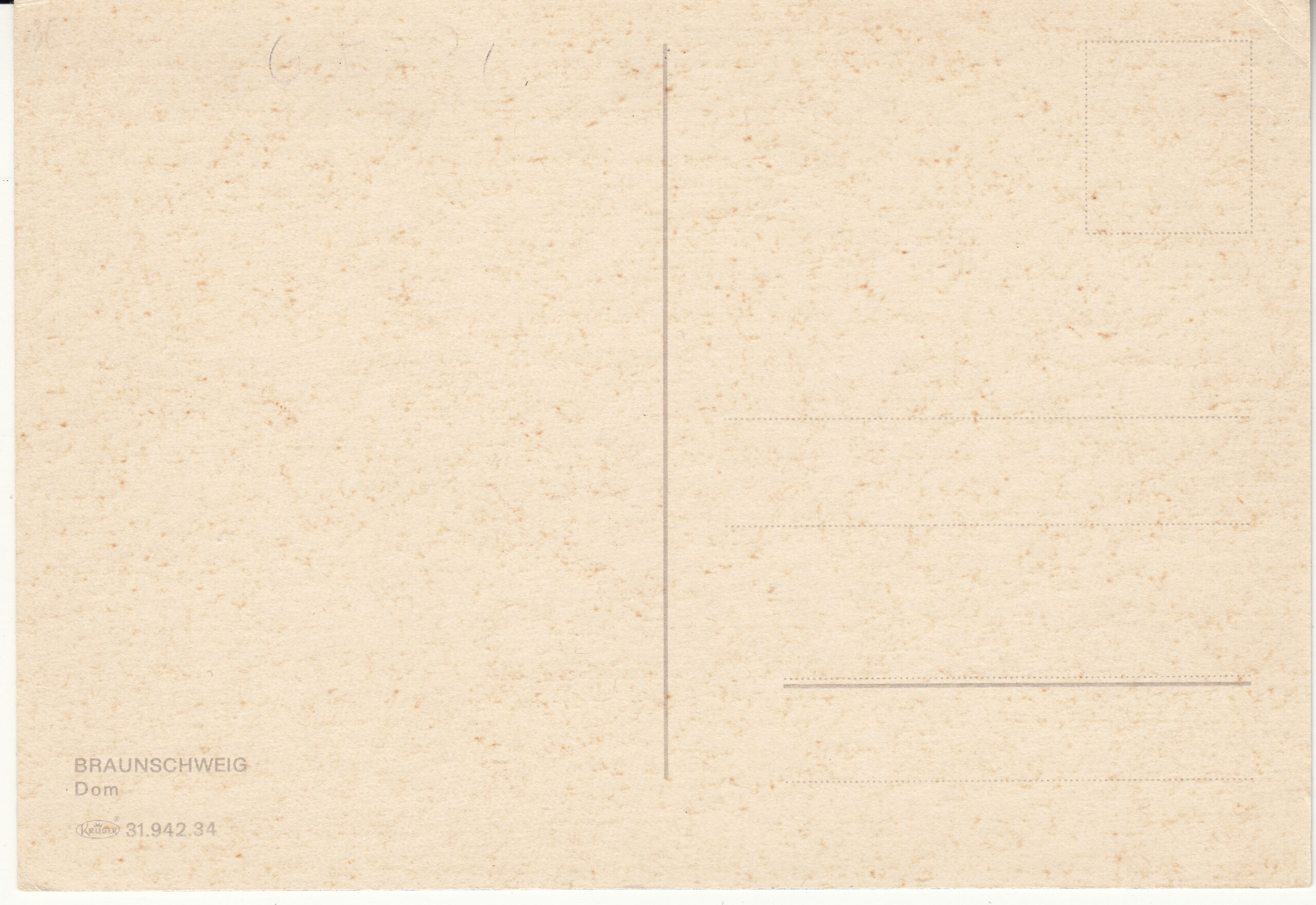 0.942G- 34.31 Krüger Postcard Germany Braunschweig_0001