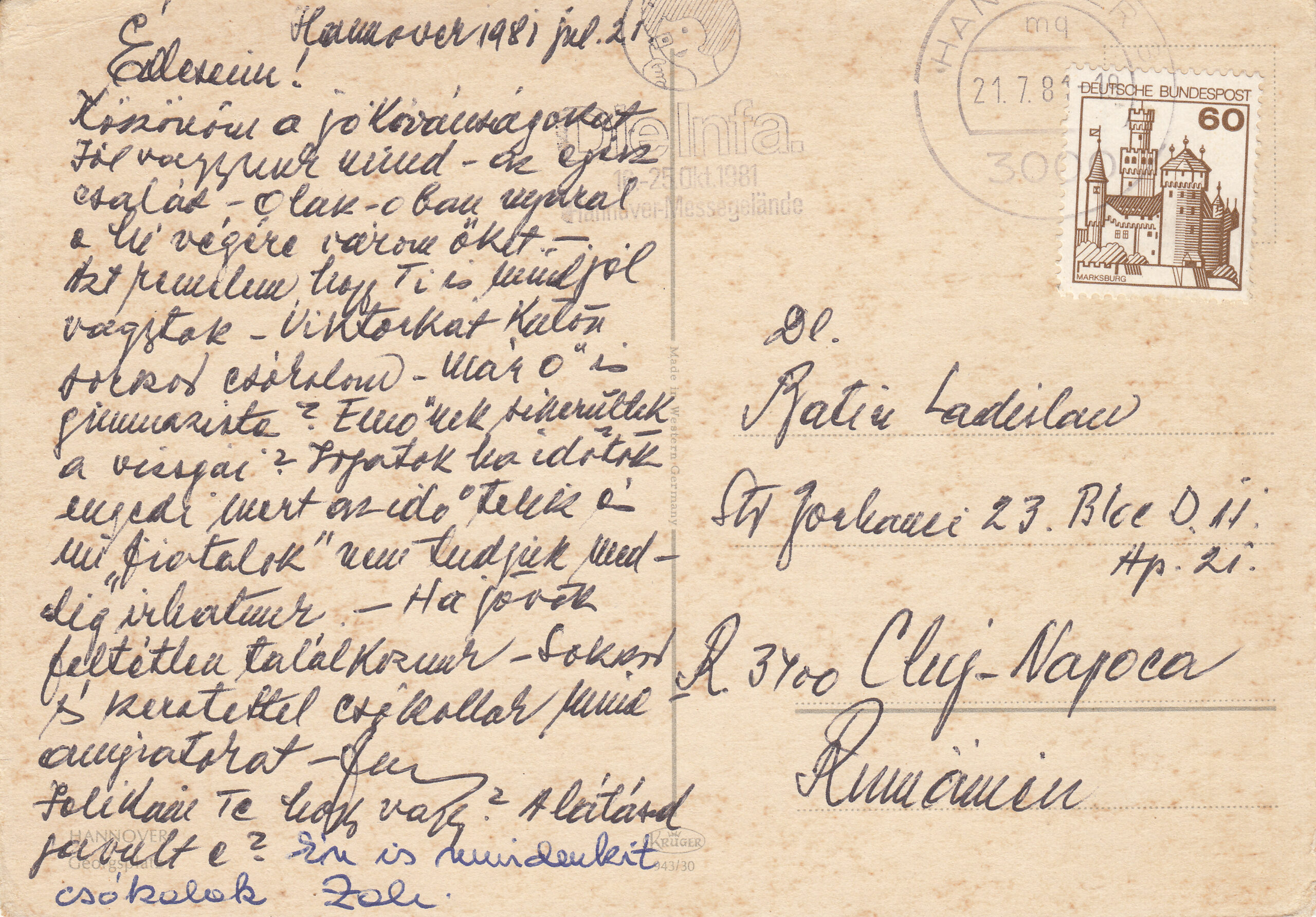 0.943G- 30 Krüger Postcard Germany Hannover_0001