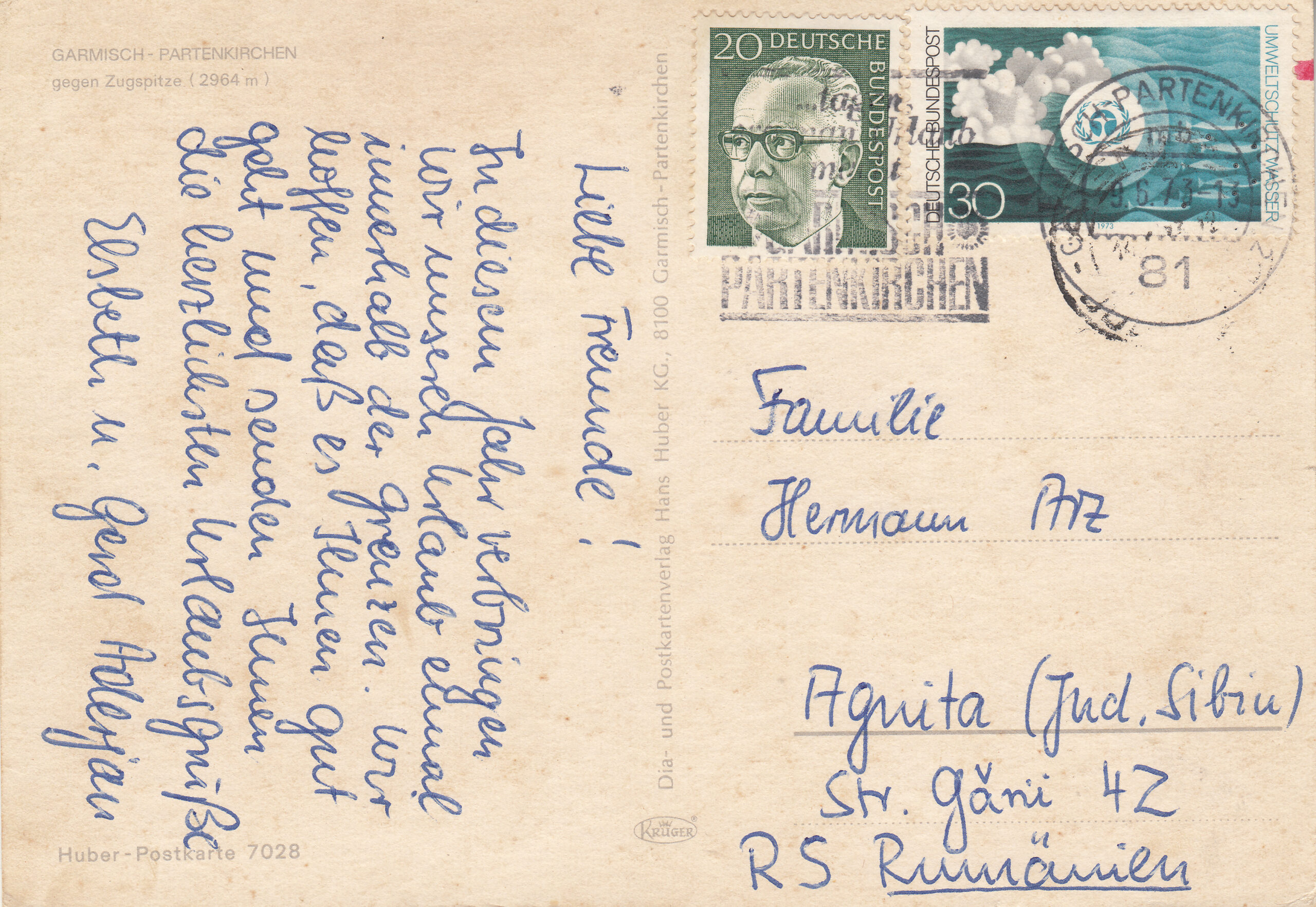 0.954-xxx Krüger Postcard Germany Garmisch_0001